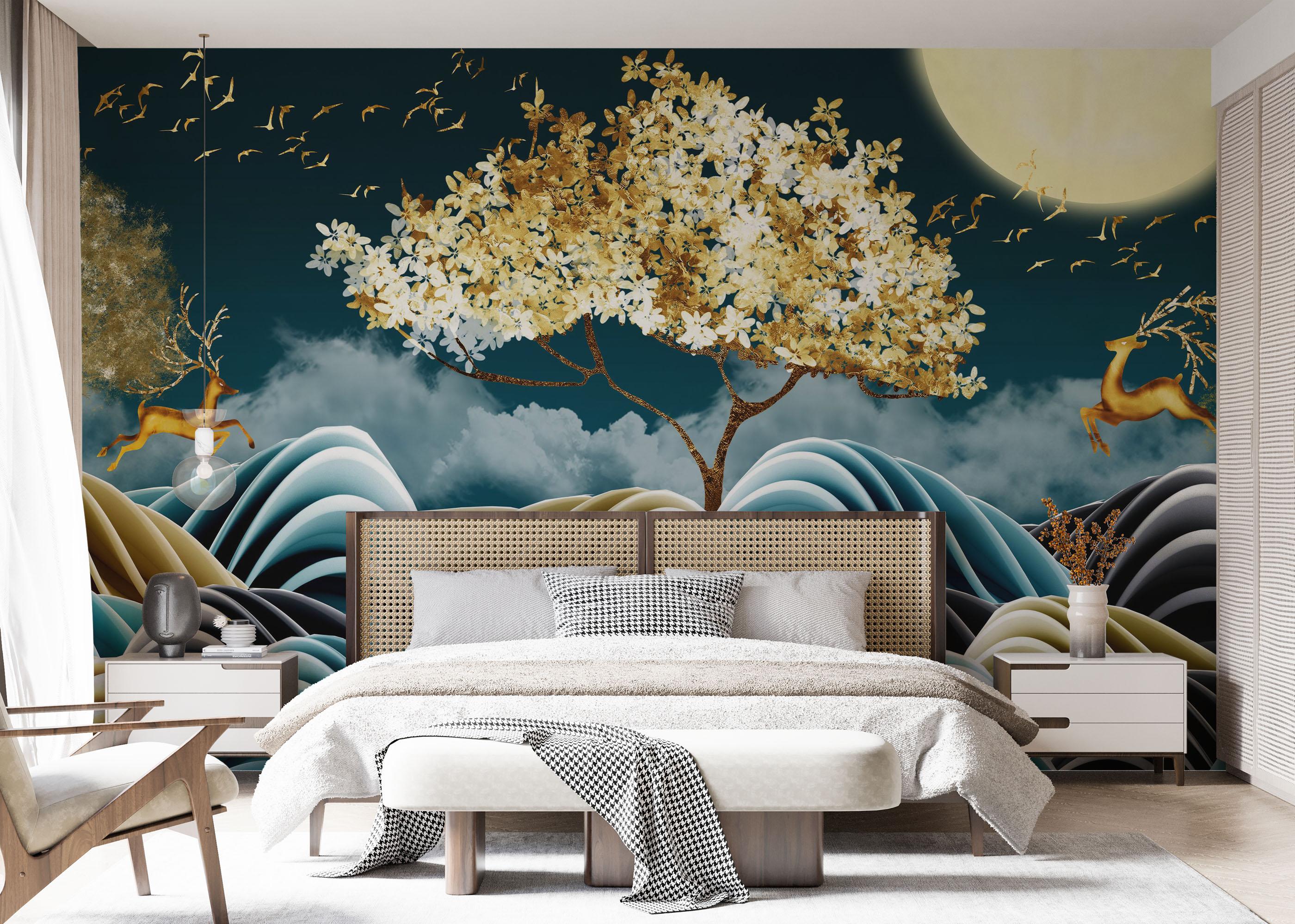 Fototapet Golden Story Night mockup 7