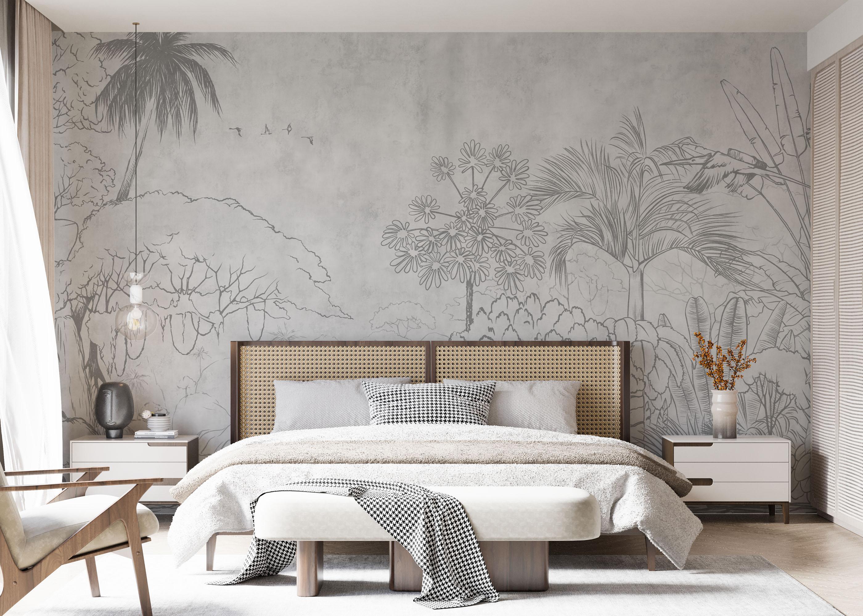 Fototapet Jungle Sketch mockup 7