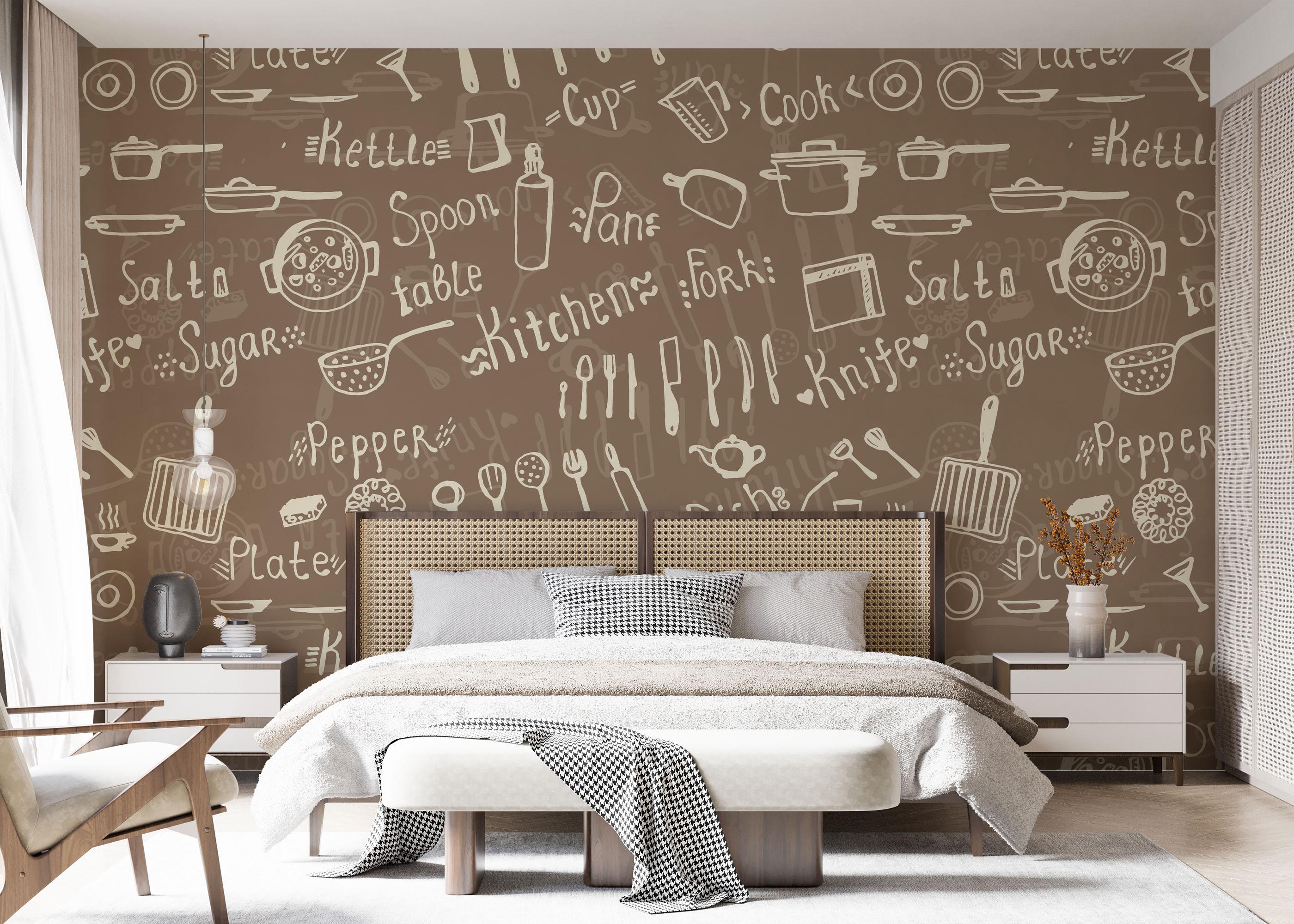 Fototapet Kitchen Pattern mockup 7