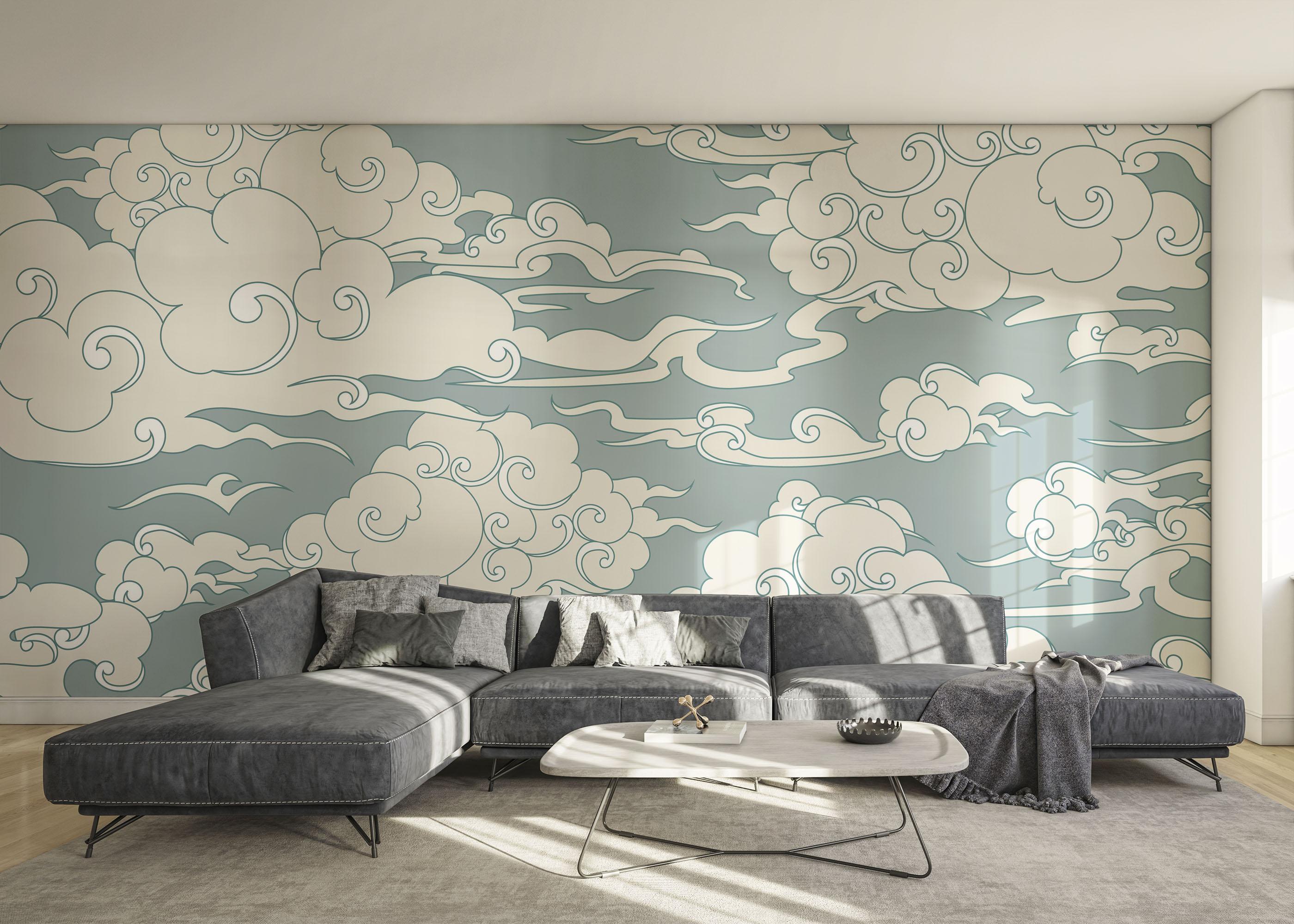 Fototapet Asiatic Clouds mockup 0