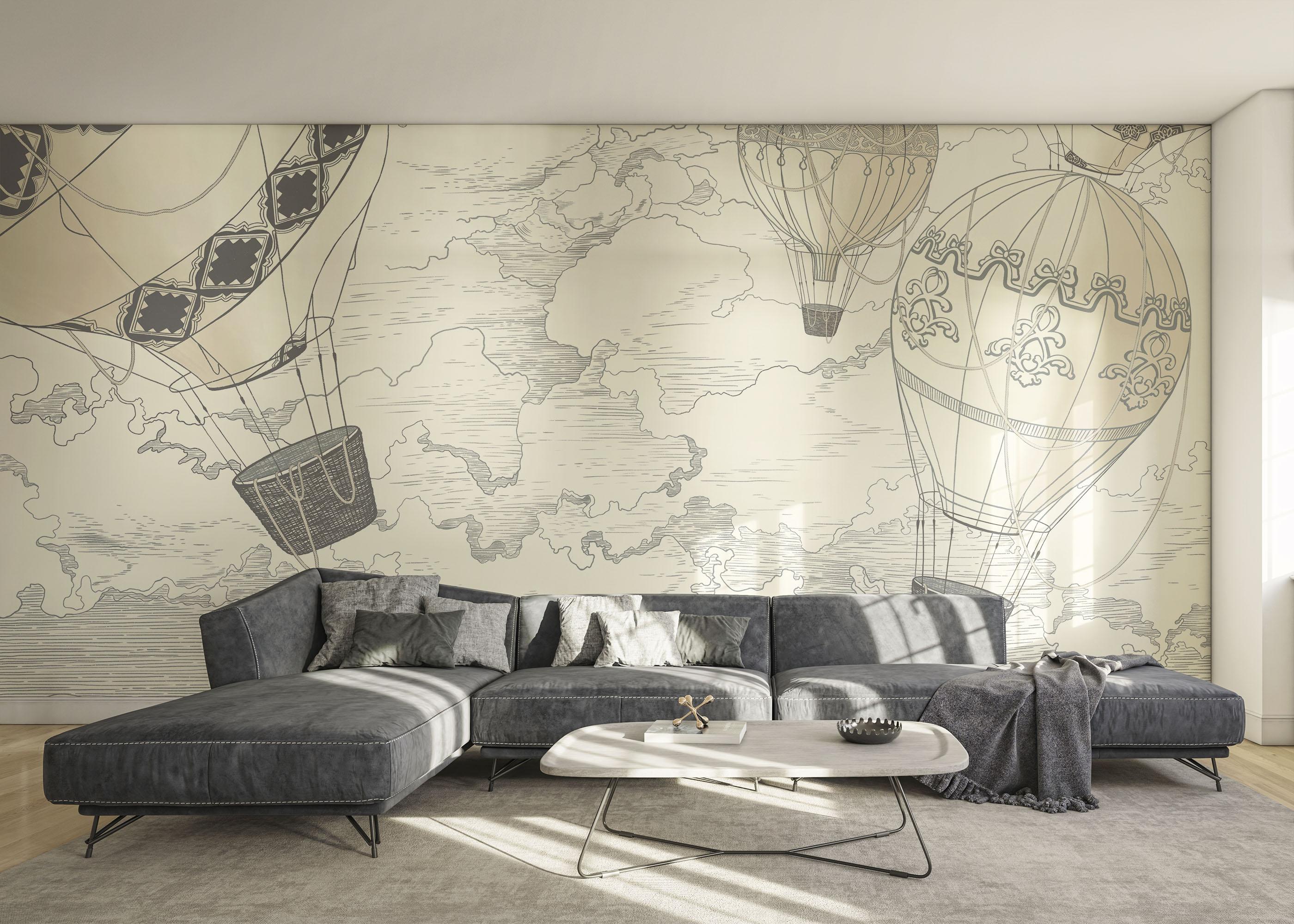 Fototapet Asiatic Drawing mockup 0