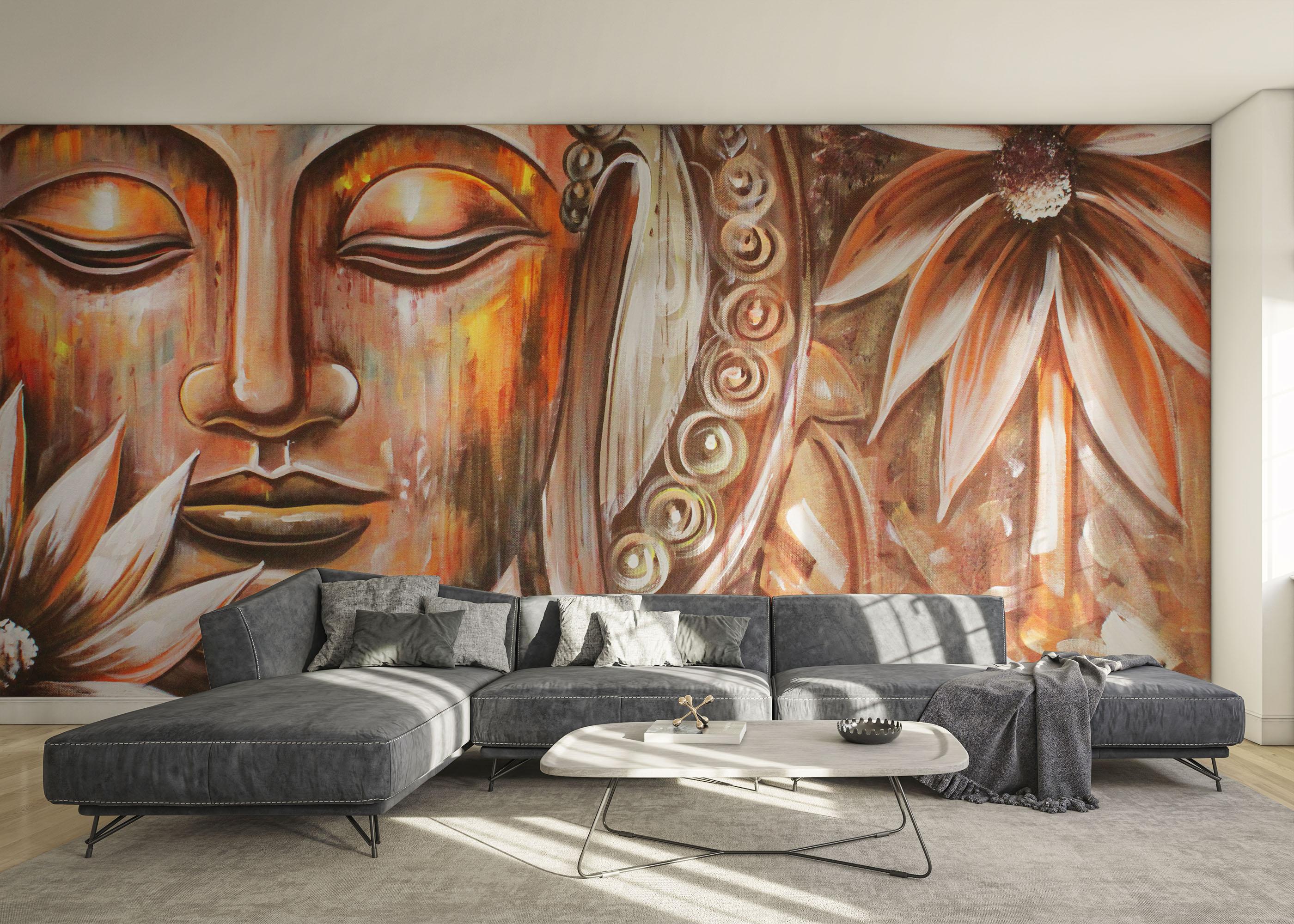 Fototapet Buddha Painting mockup 0