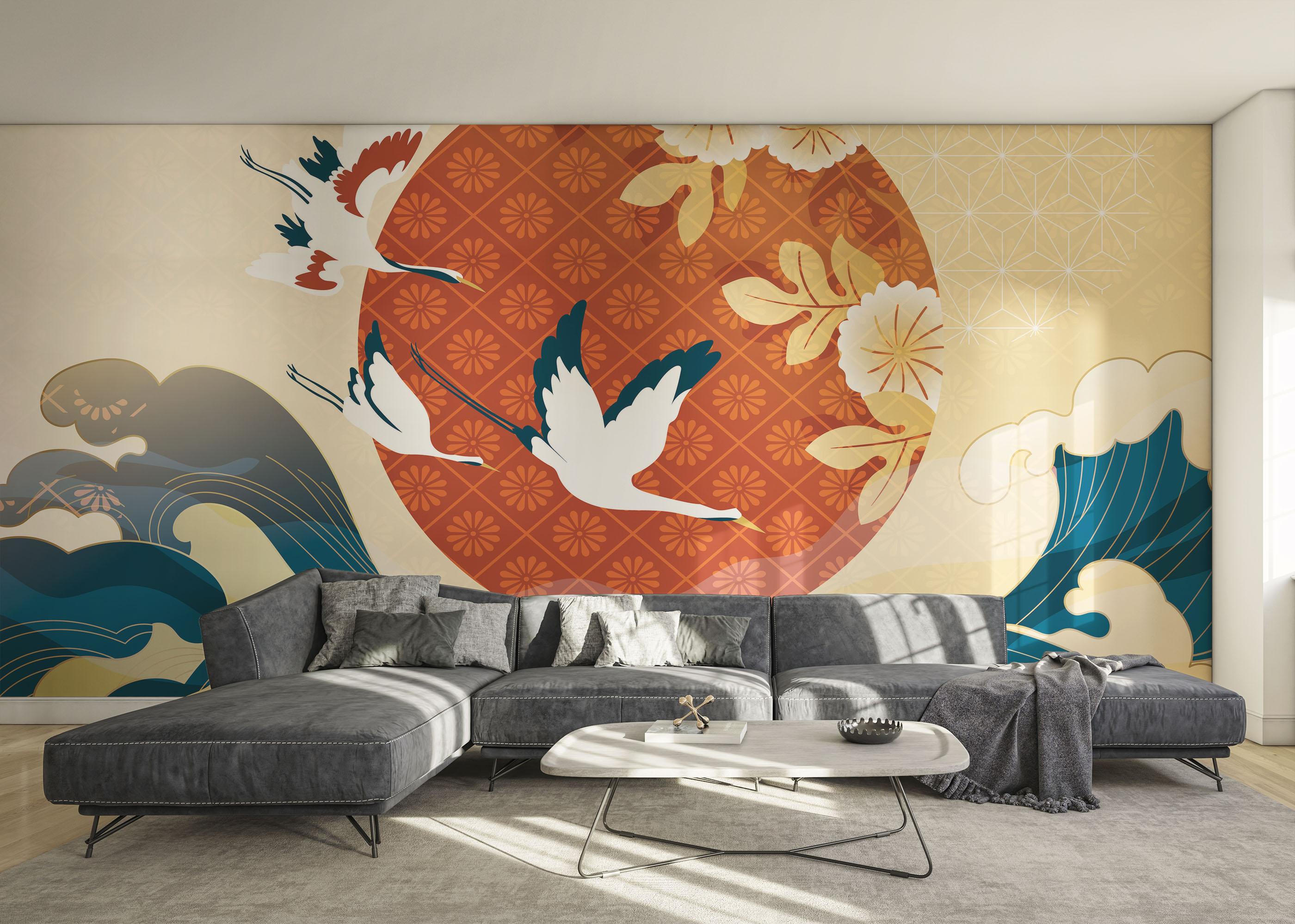 Fototapet Coplex Orental Drawing mockup 0