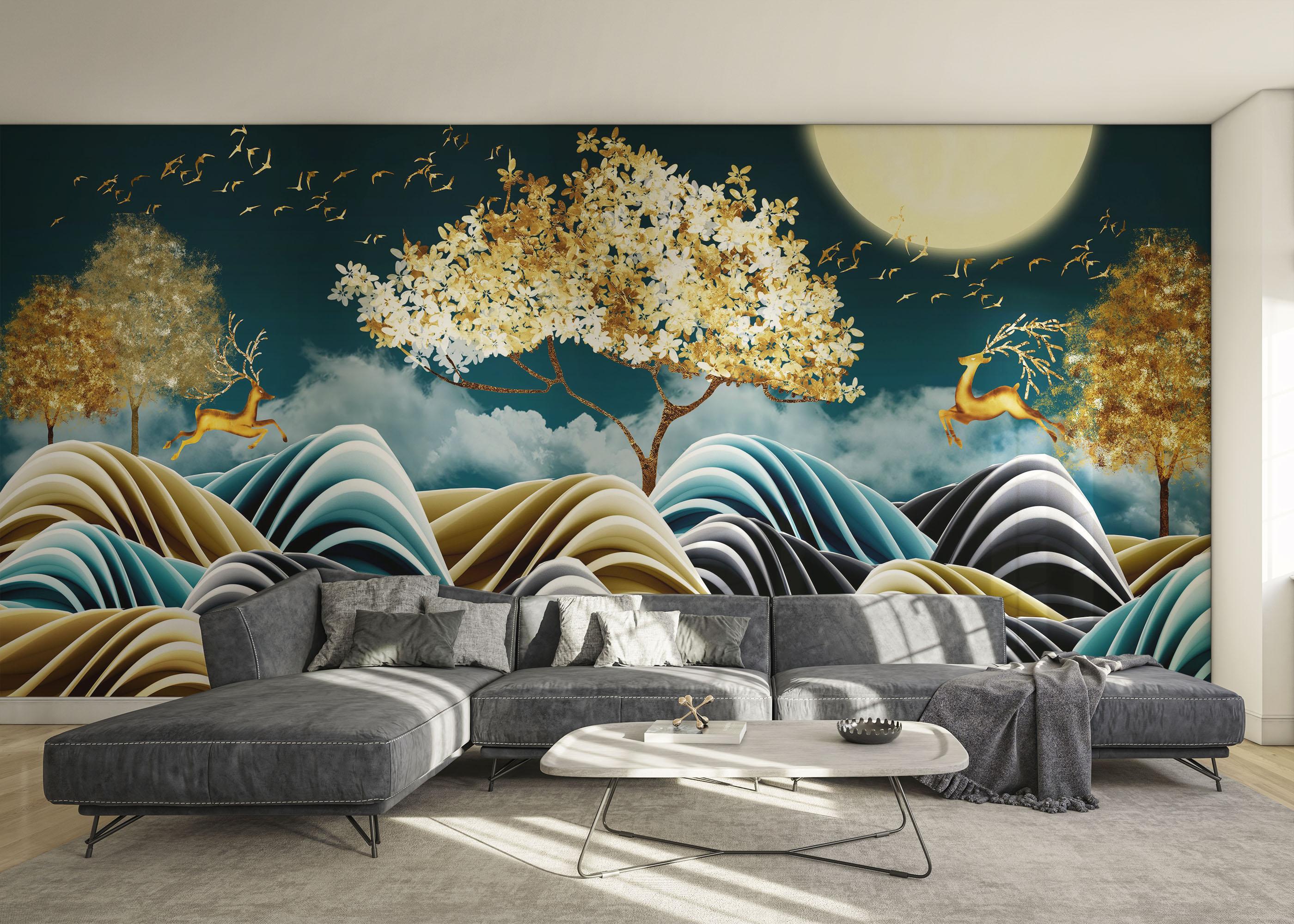 Fototapet Golden Story Night mockup 0