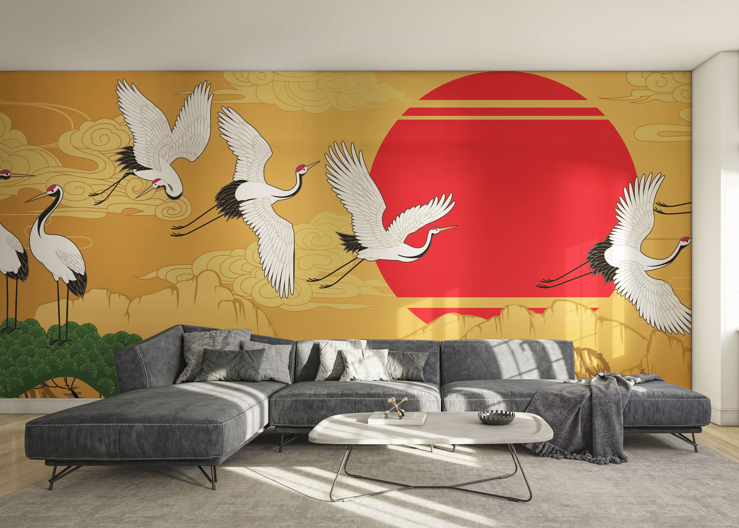 Fototapet Japanese Horizontal Landscape mockup 0