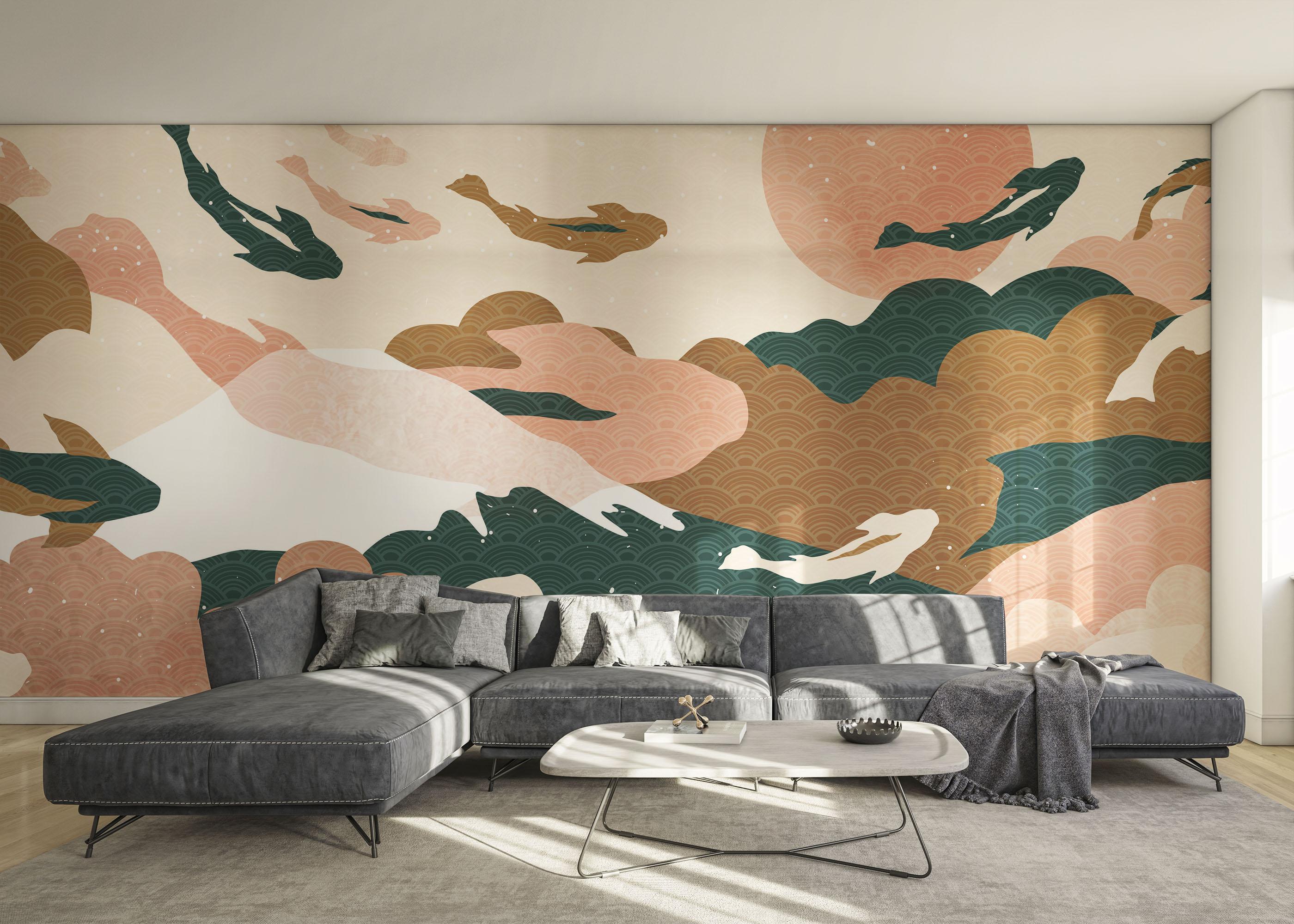 Fototapet Koi Fish Ocean mockup 0