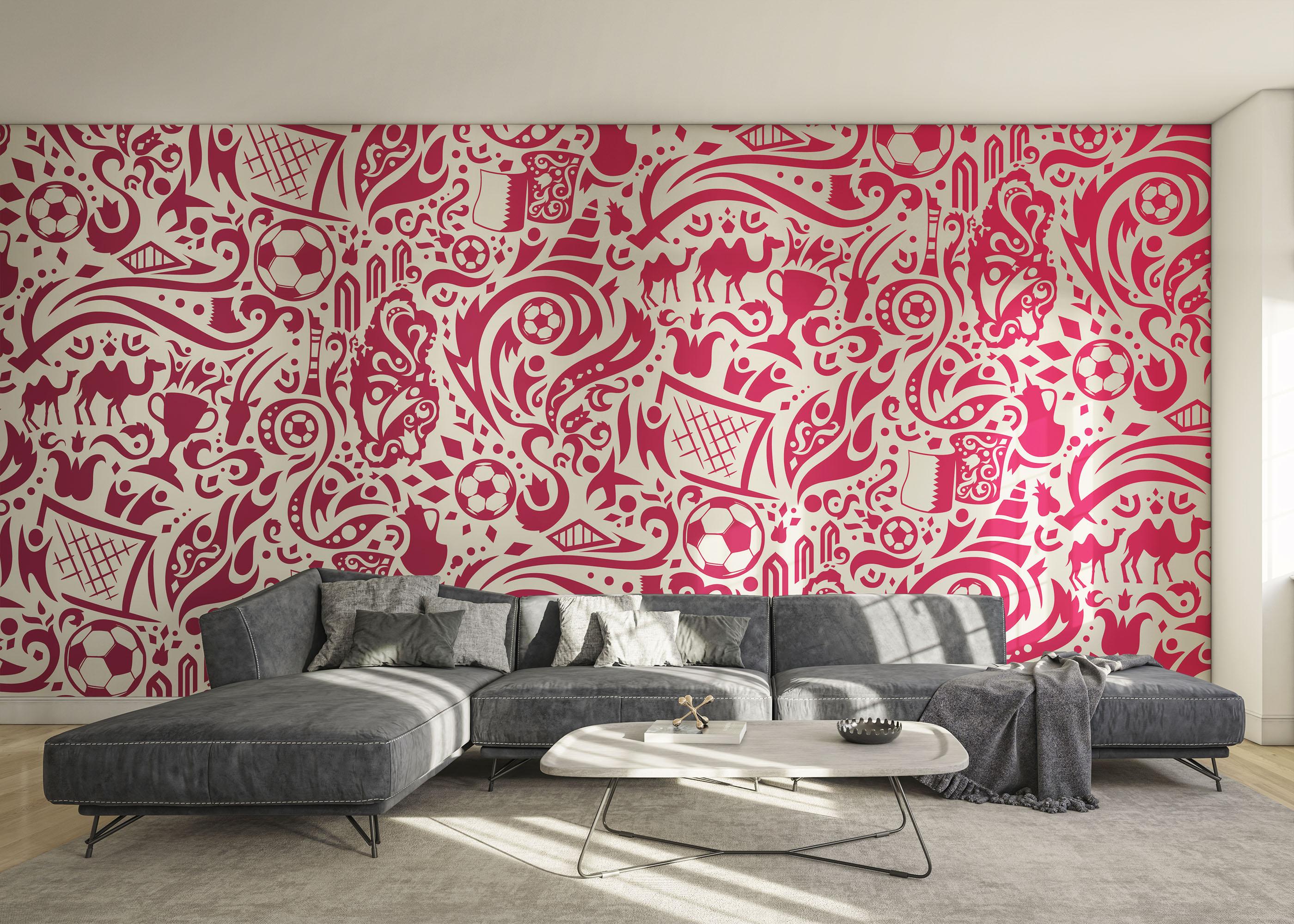 Fototapet Soccer Pattern mockup 0