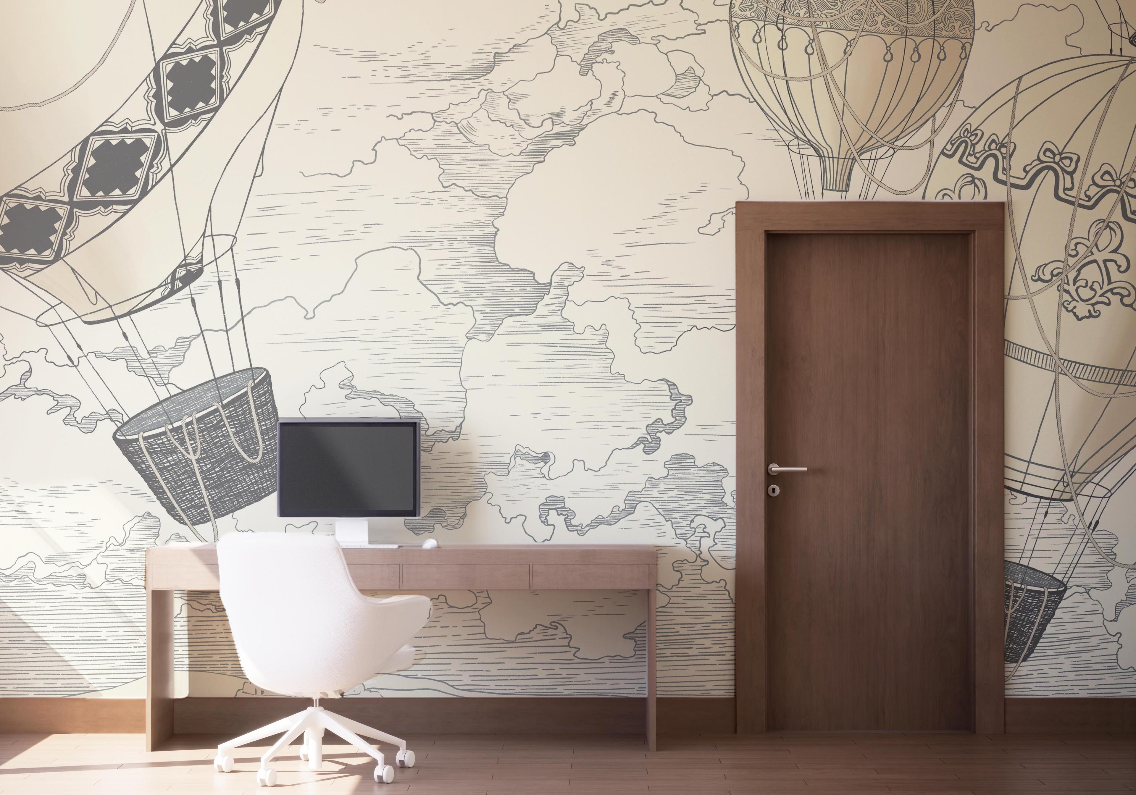 Fototapet Asiatic Drawing mockup 1