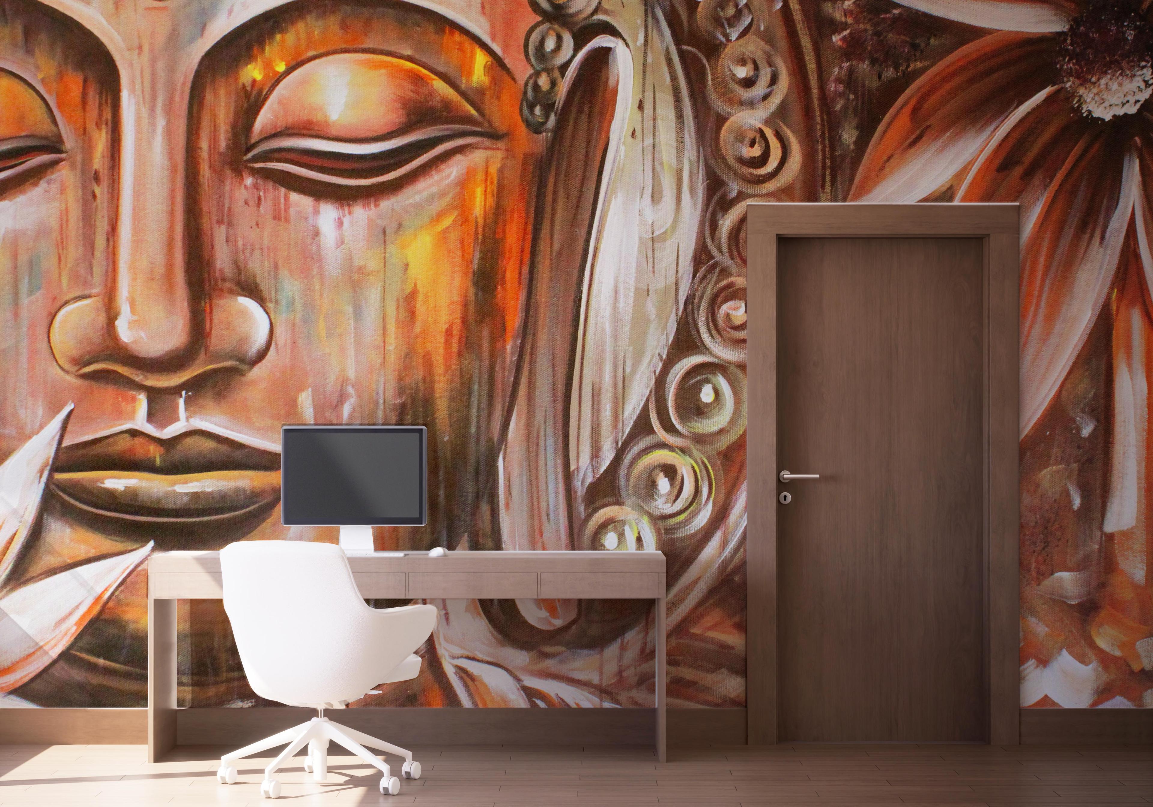 Fototapet Buddha Painting mockup 1