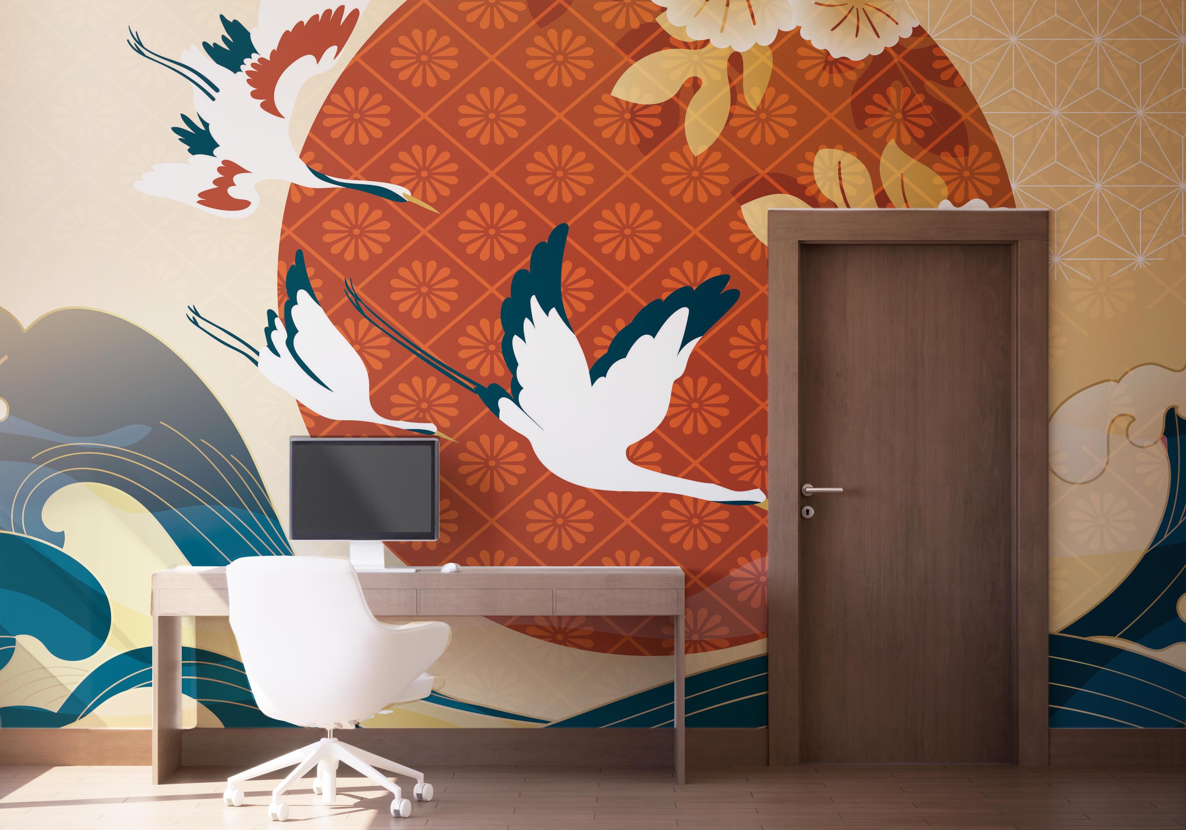 Fototapet Coplex Orental Drawing mockup 1