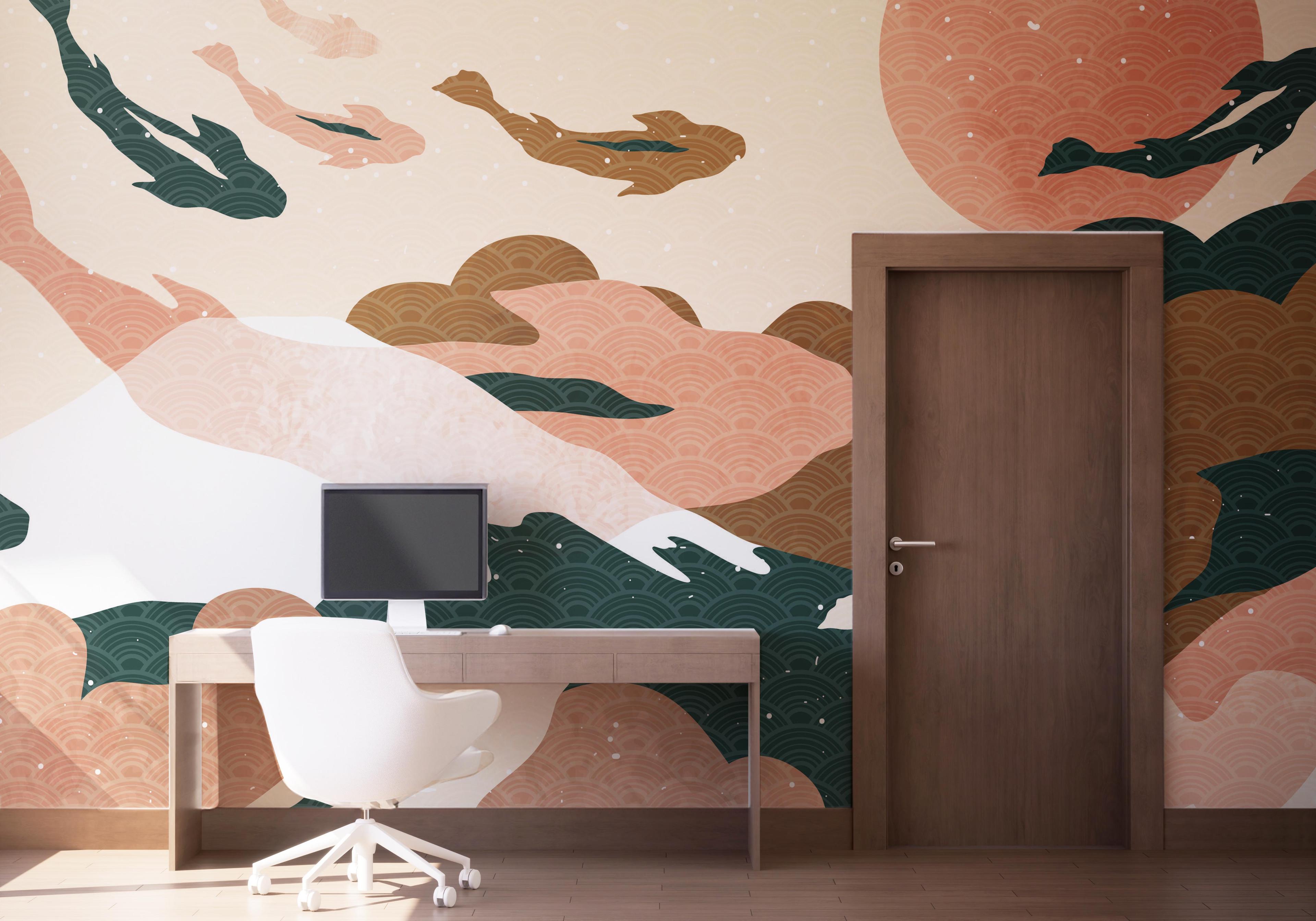 Fototapet Koi Fish Ocean mockup 1