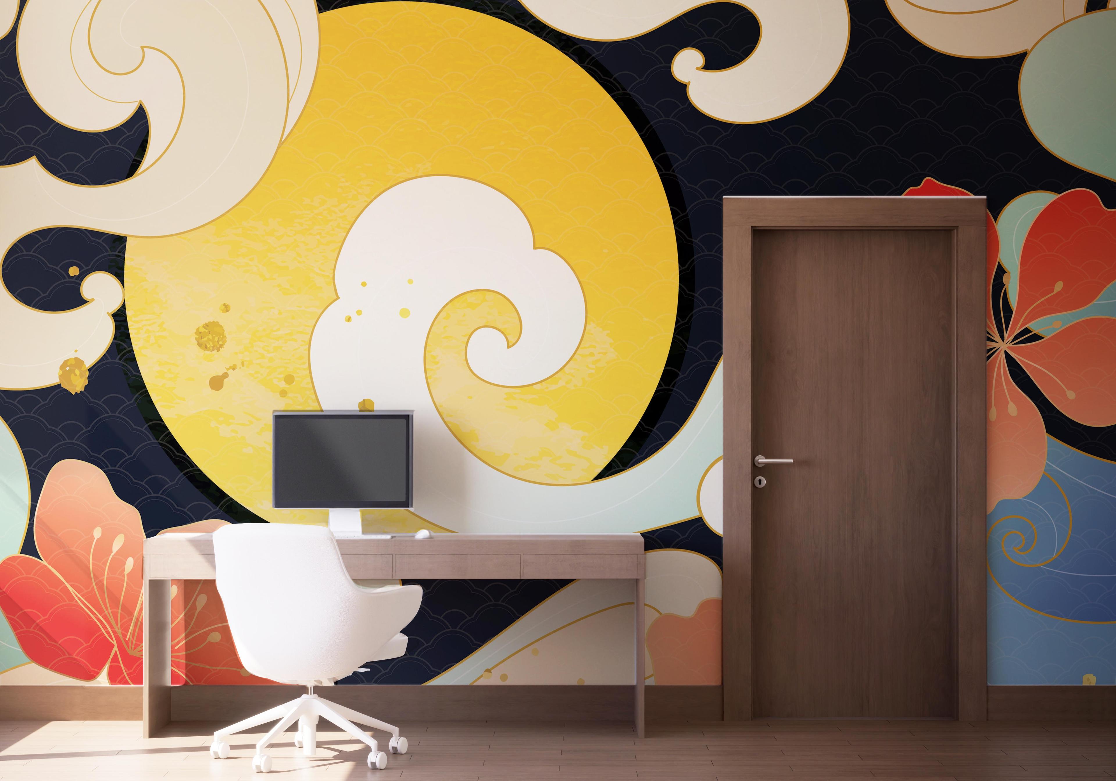 Fototapet Luxury Ocean Oriental mockup 1