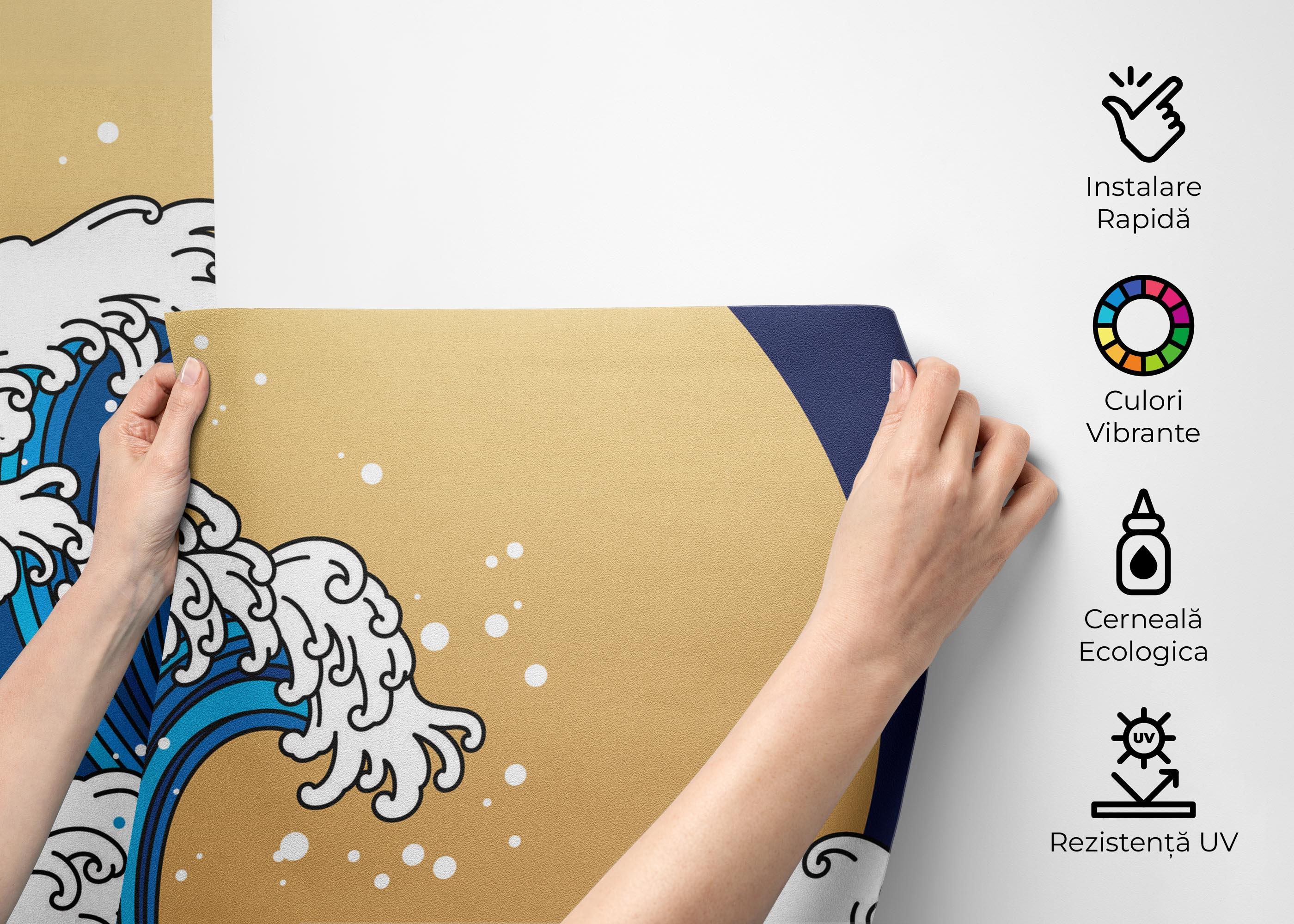 Fototapet Asiatic Waves mockup 2