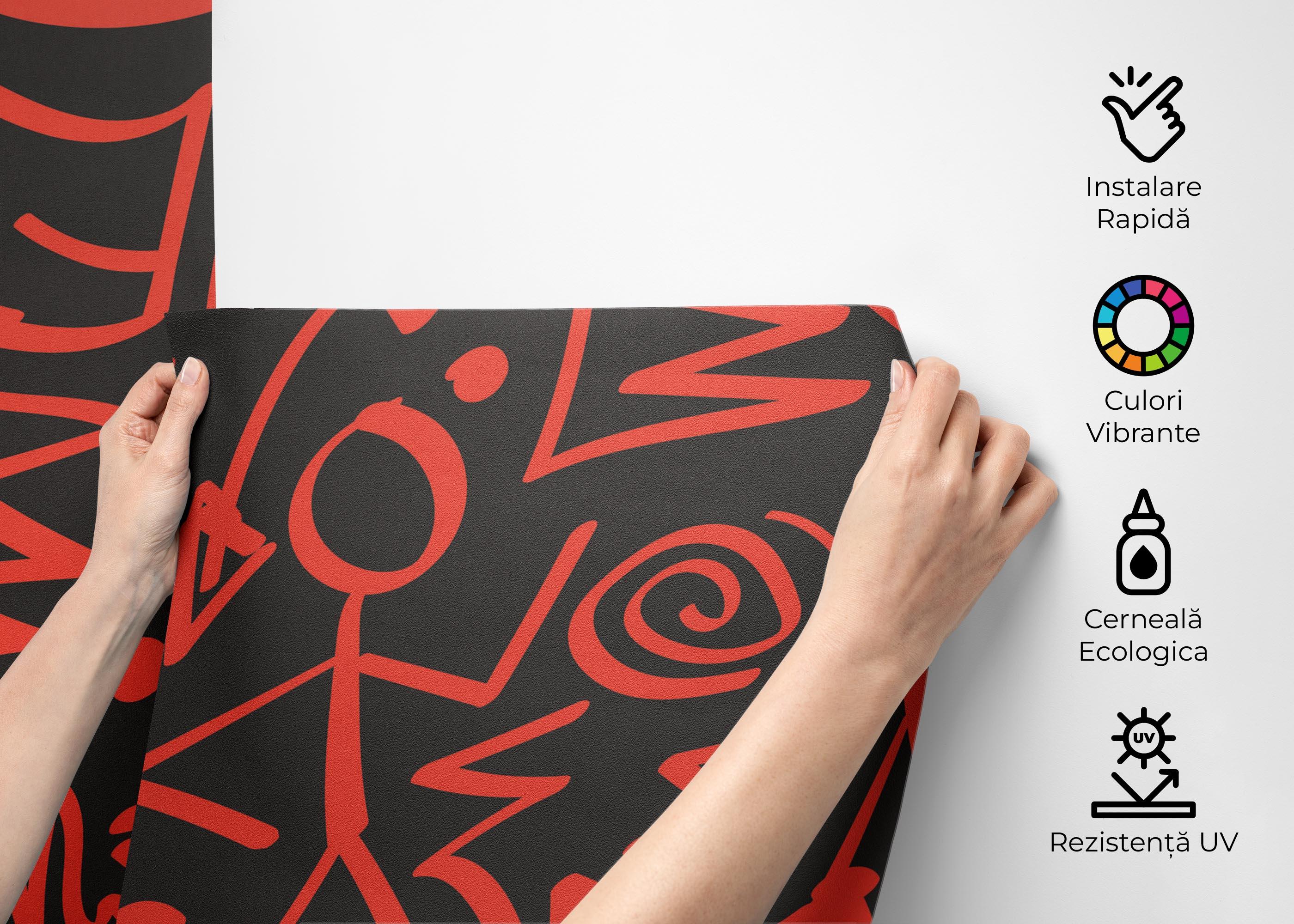 Fototapet Doodles Pattern mockup 2