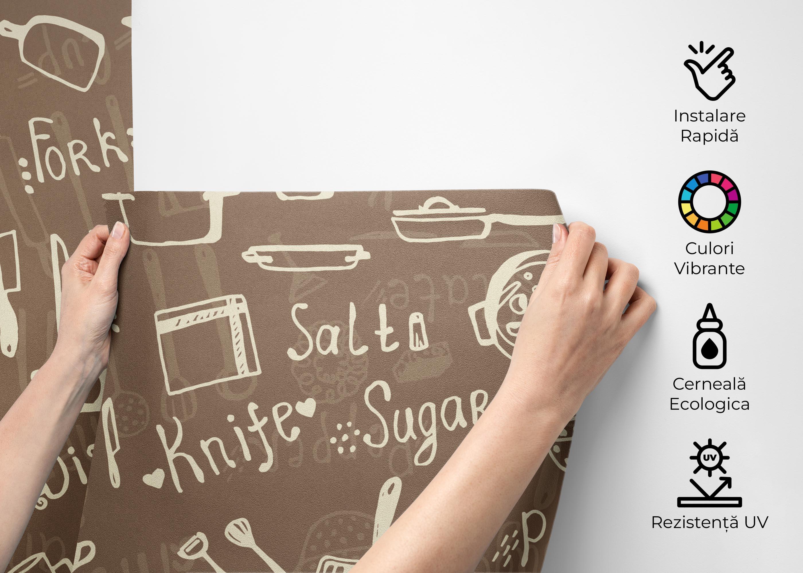 Fototapet Kitchen Pattern mockup 2