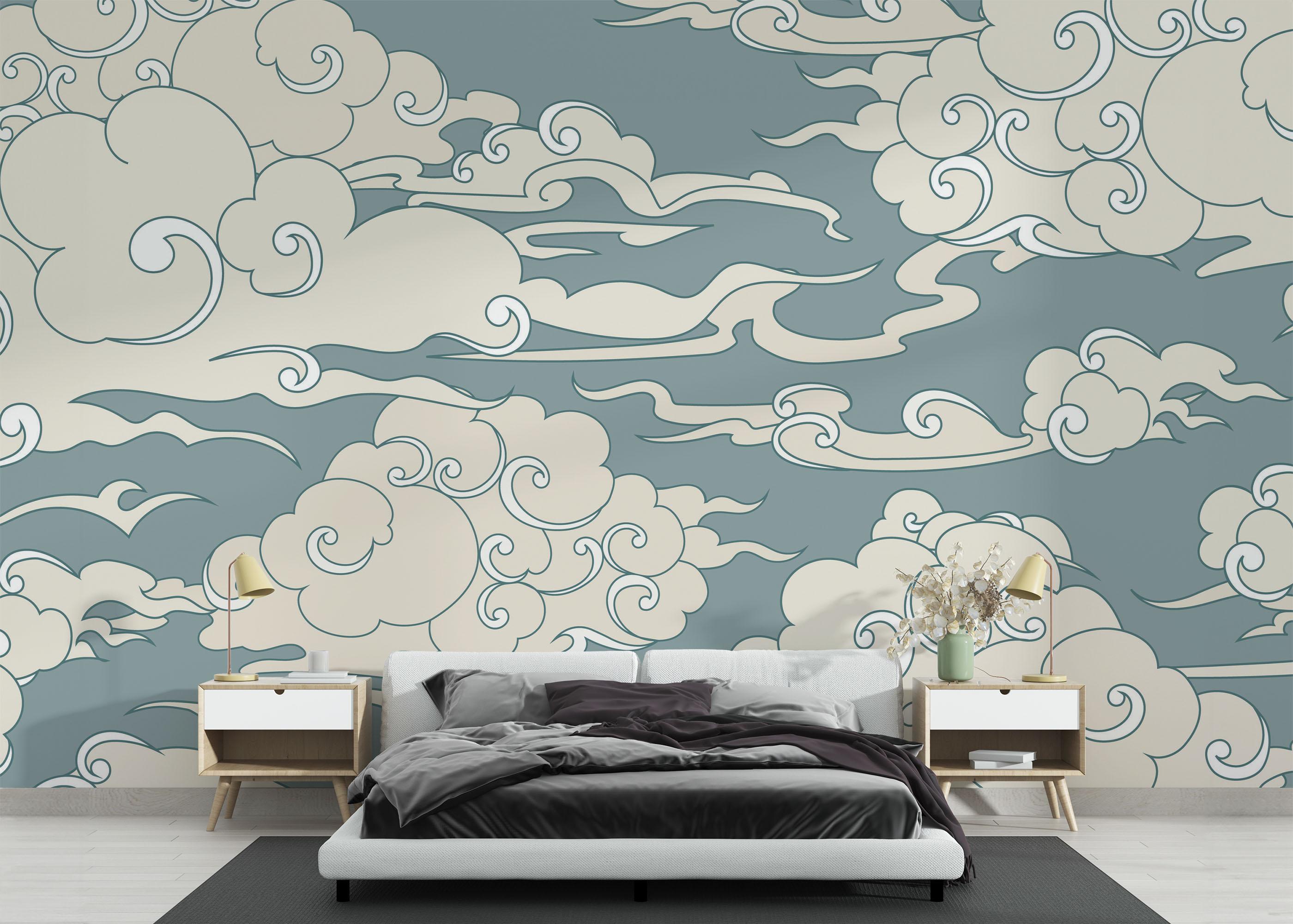 Fototapet Asiatic Clouds mockup 3