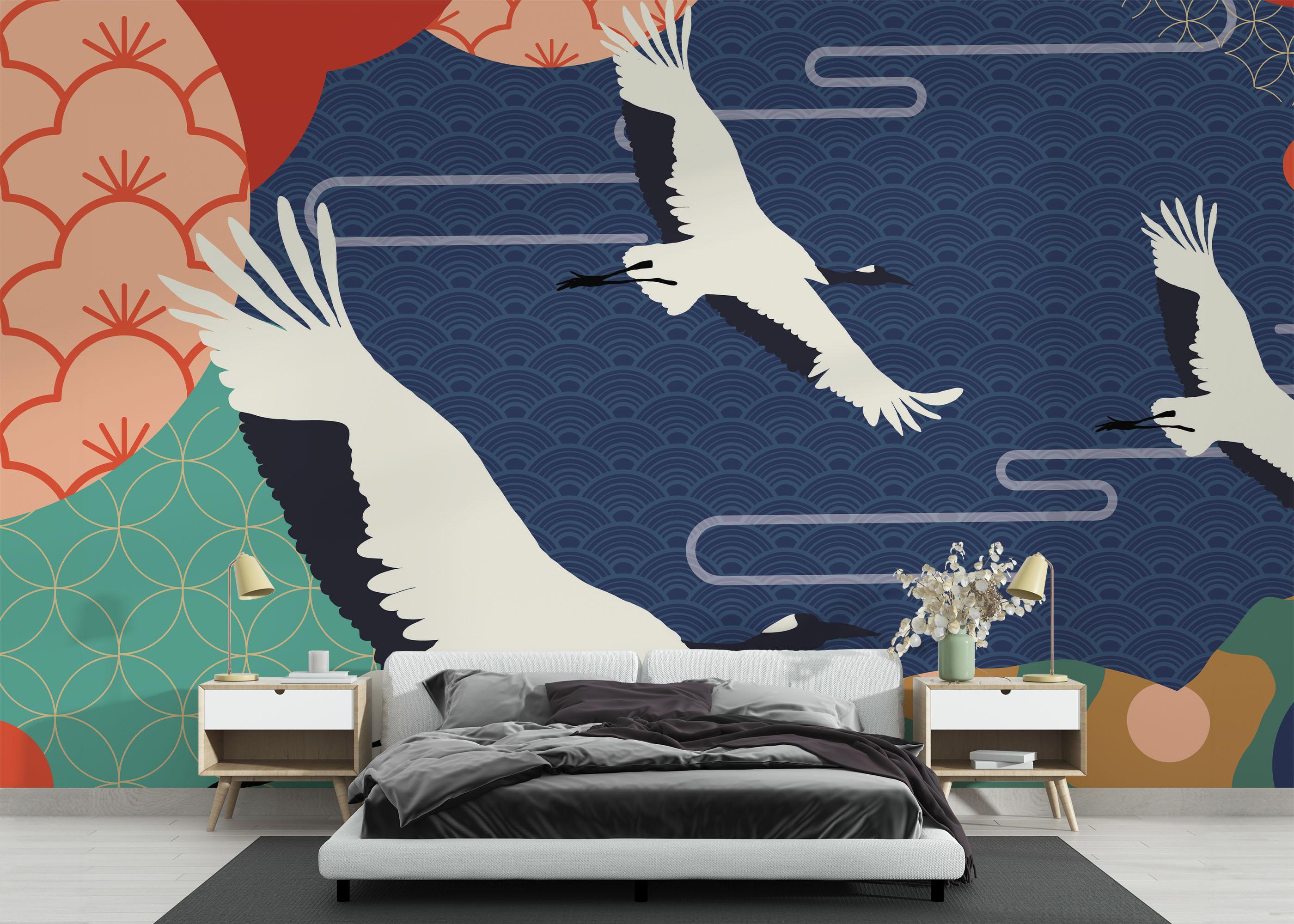 Fototapet Asiatic Oriental Background mockup 3