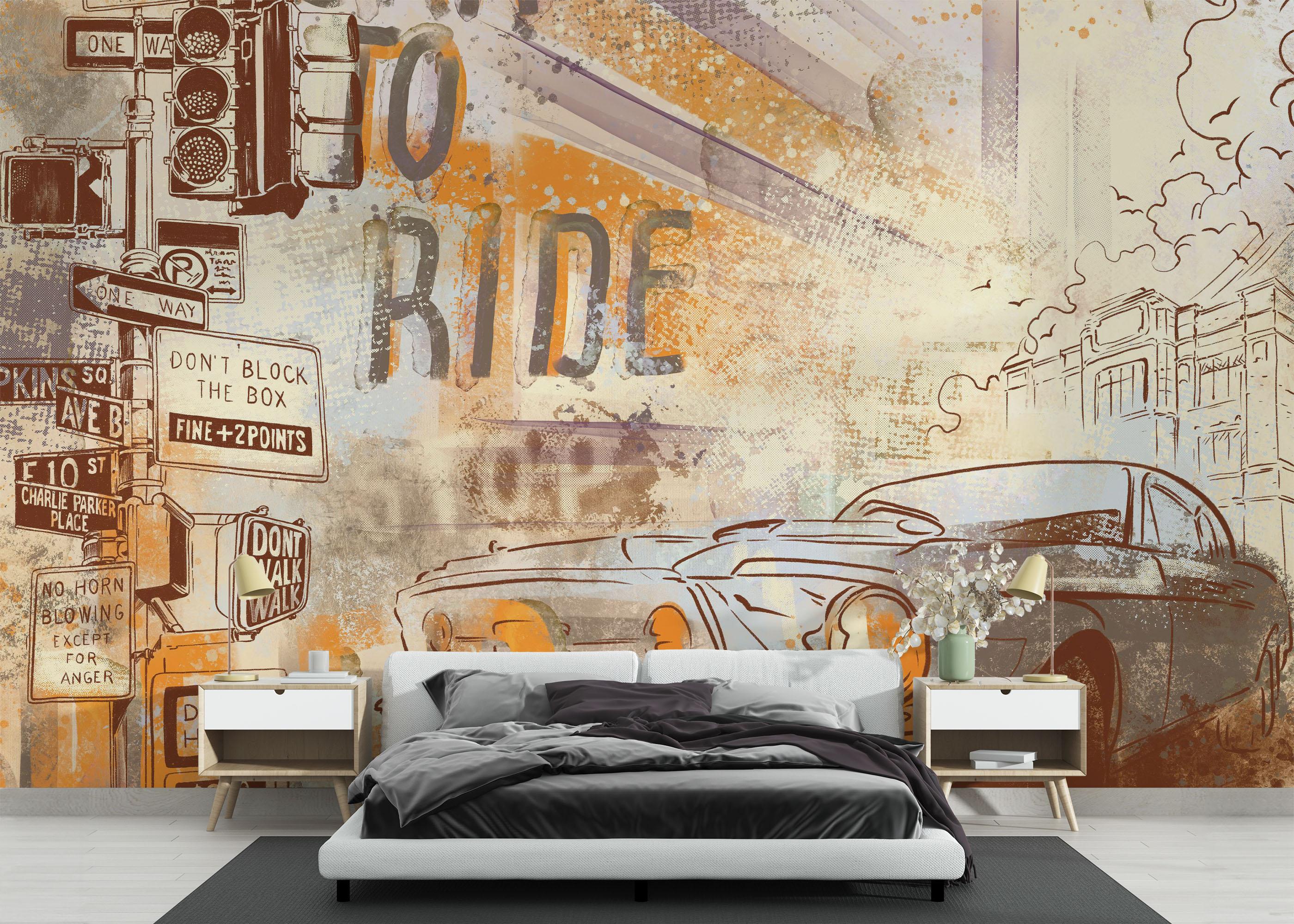 Fototapet Born To Ride mockup 3