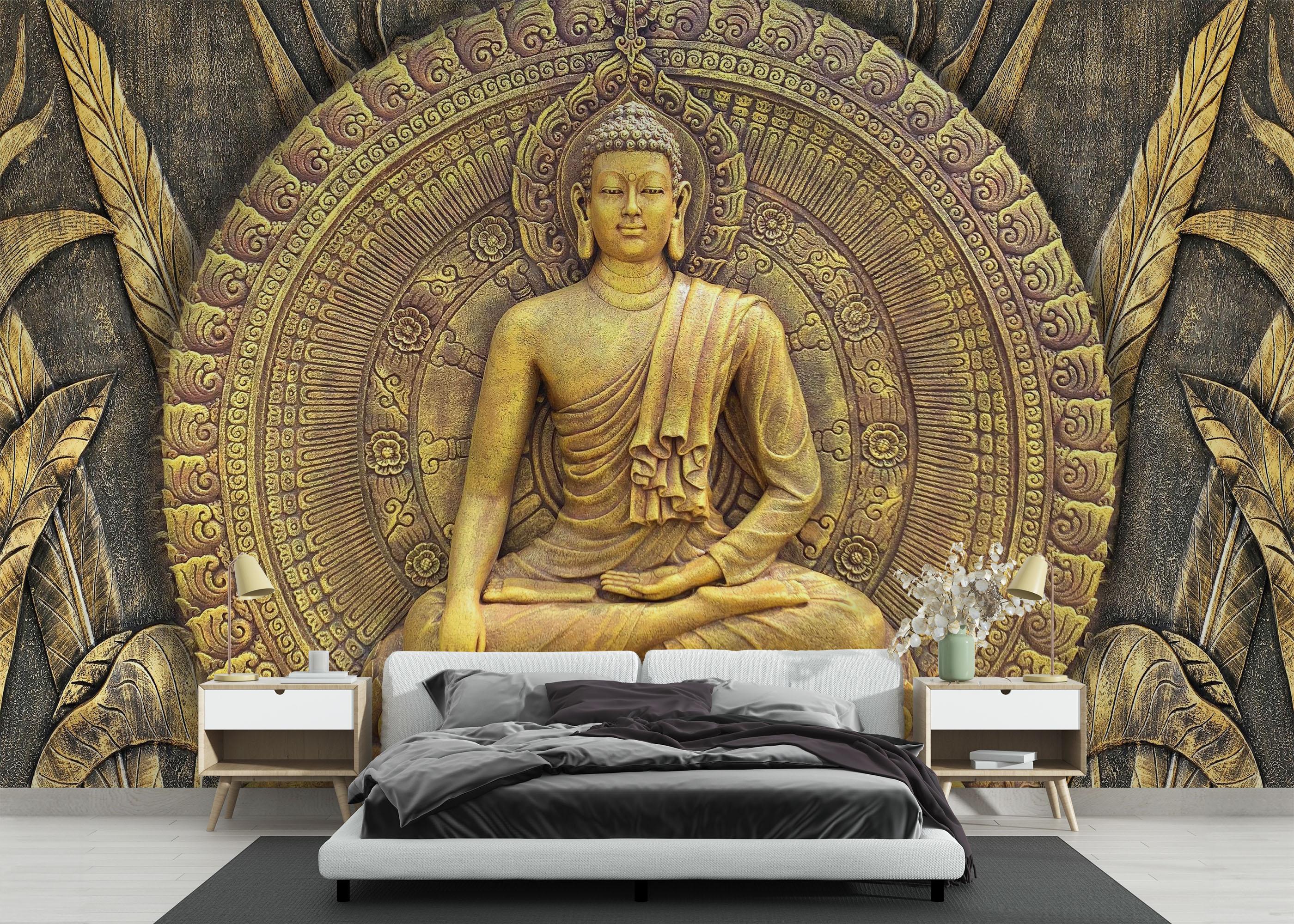 Fototapet Buddha Decor mockup 3