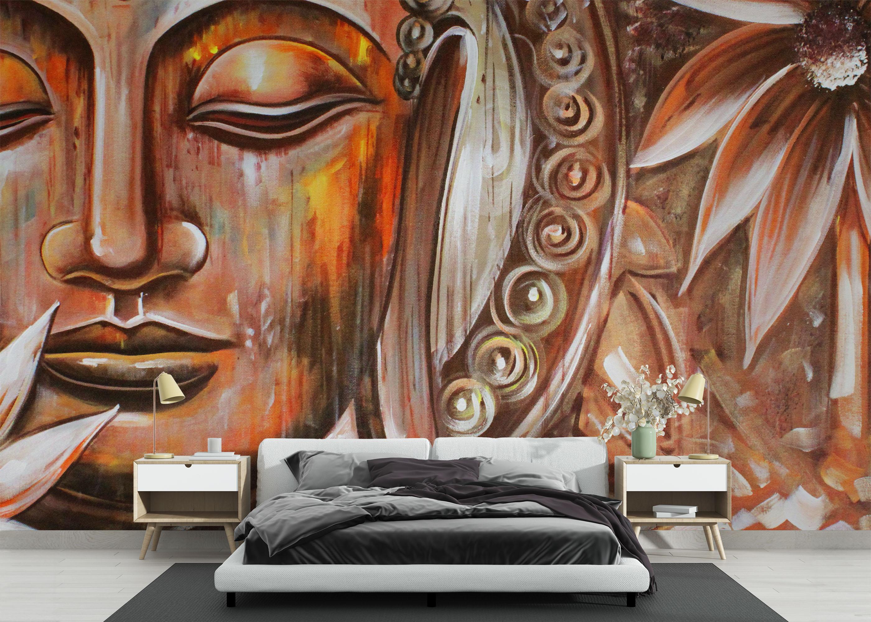 Fototapet Buddha Painting mockup 3