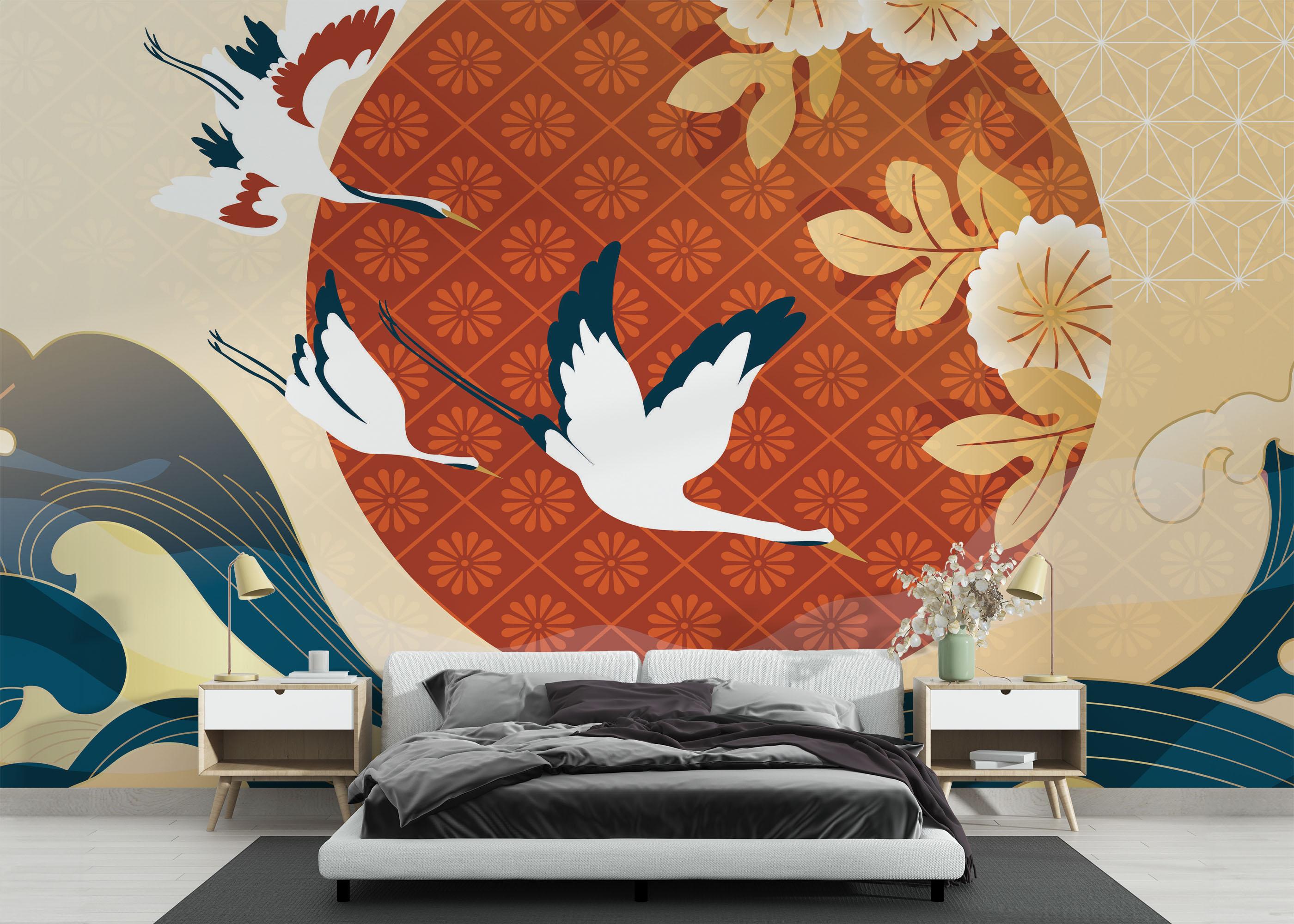 Fototapet Coplex Orental Drawing mockup 3