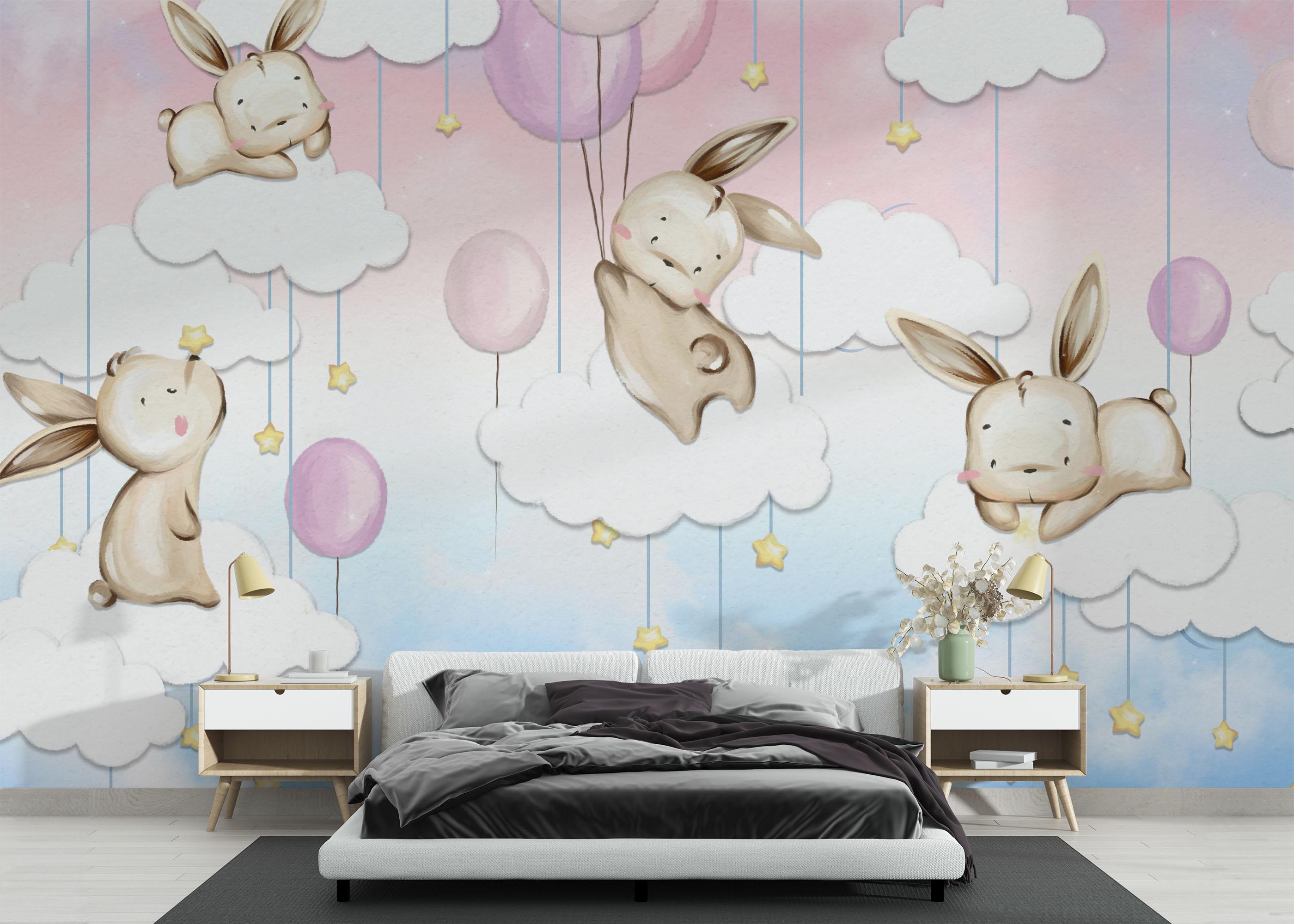 Fototapet Dreamy Bunny mockup 3