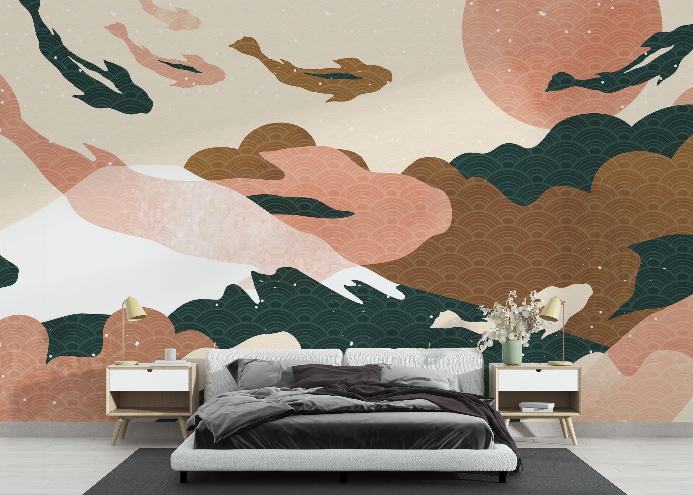 Fototapet Koi Fish Ocean mockup 3