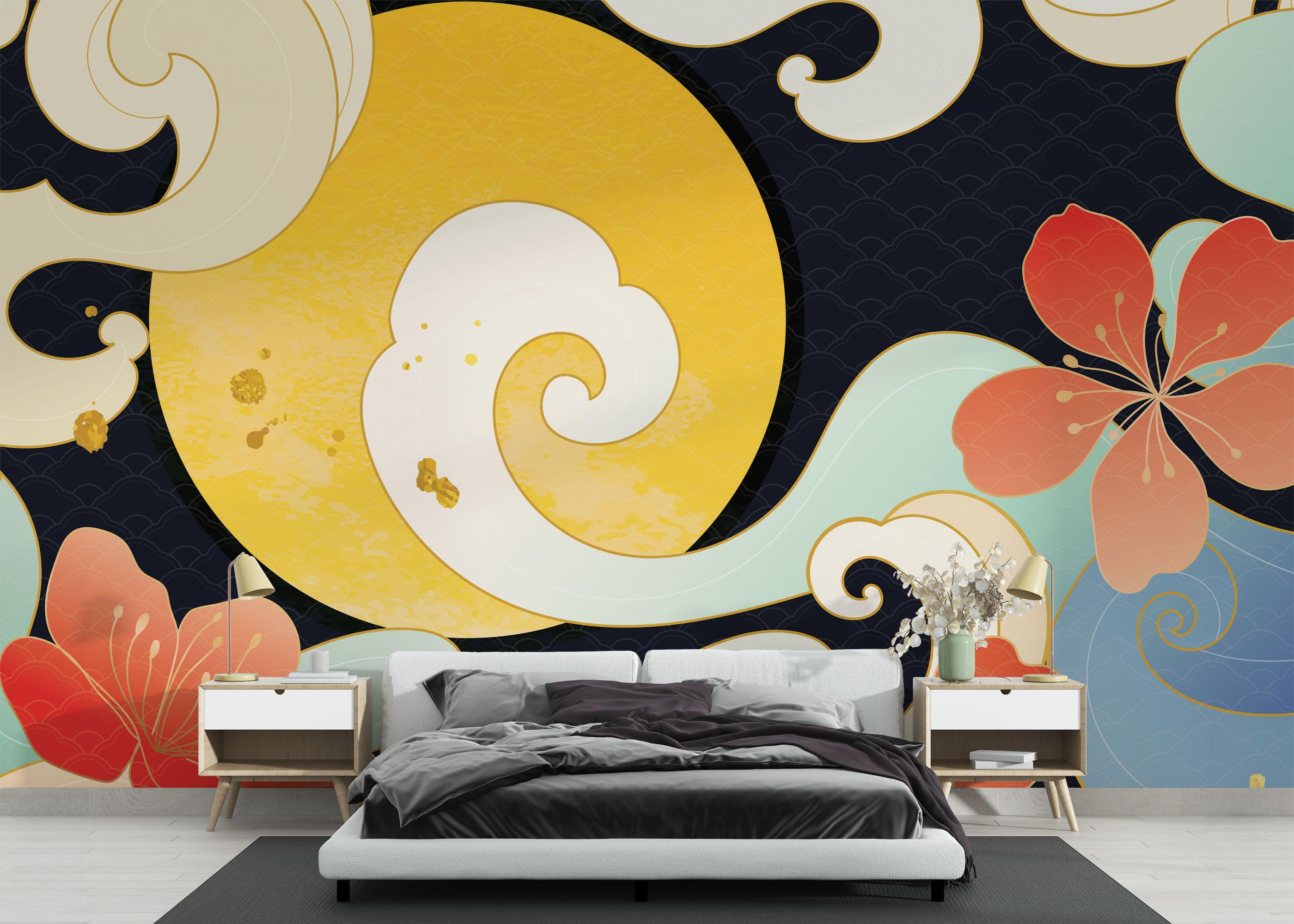 Fototapet Luxury Ocean Oriental mockup 3