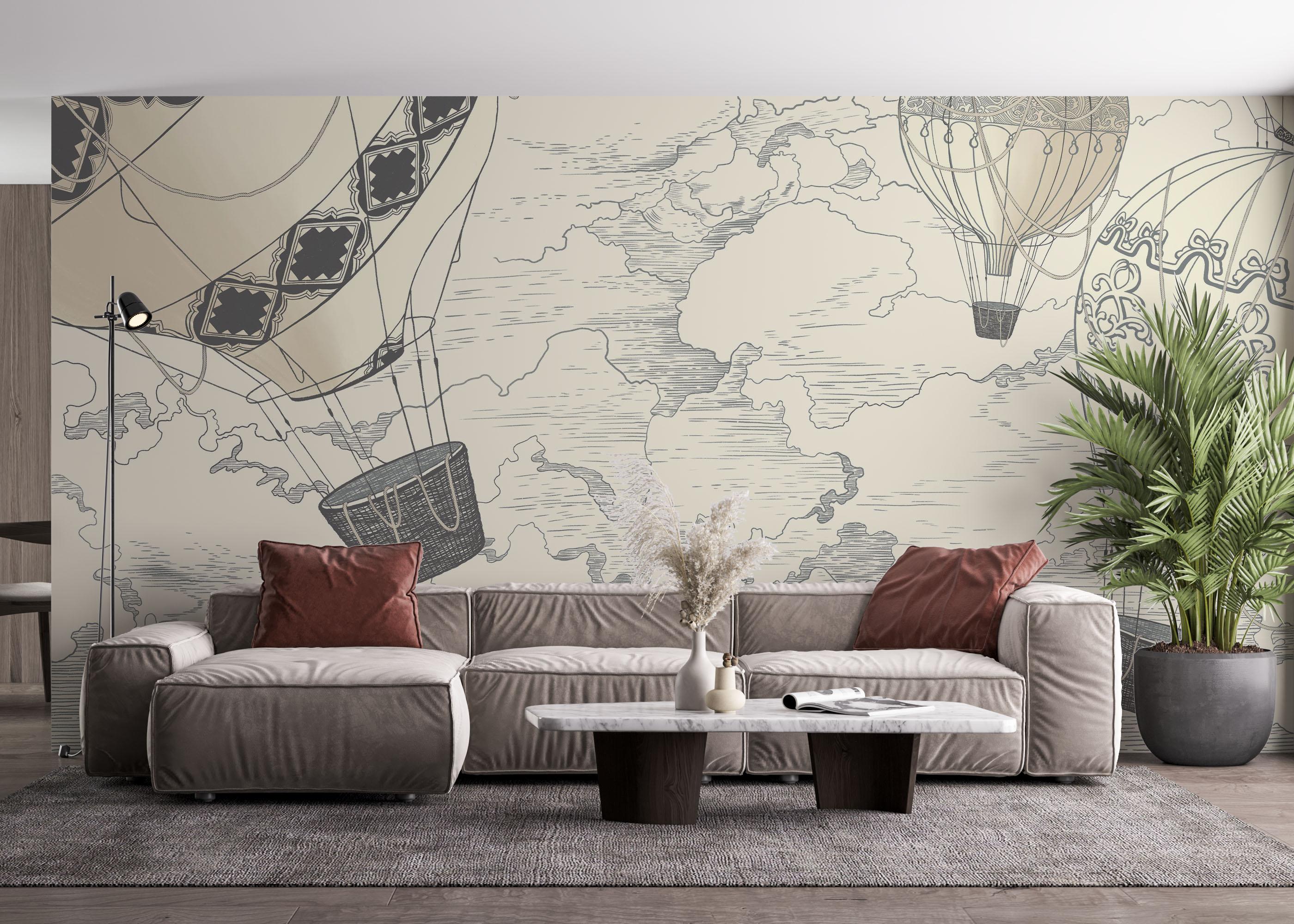 Fototapet Asiatic Drawing mockup 4