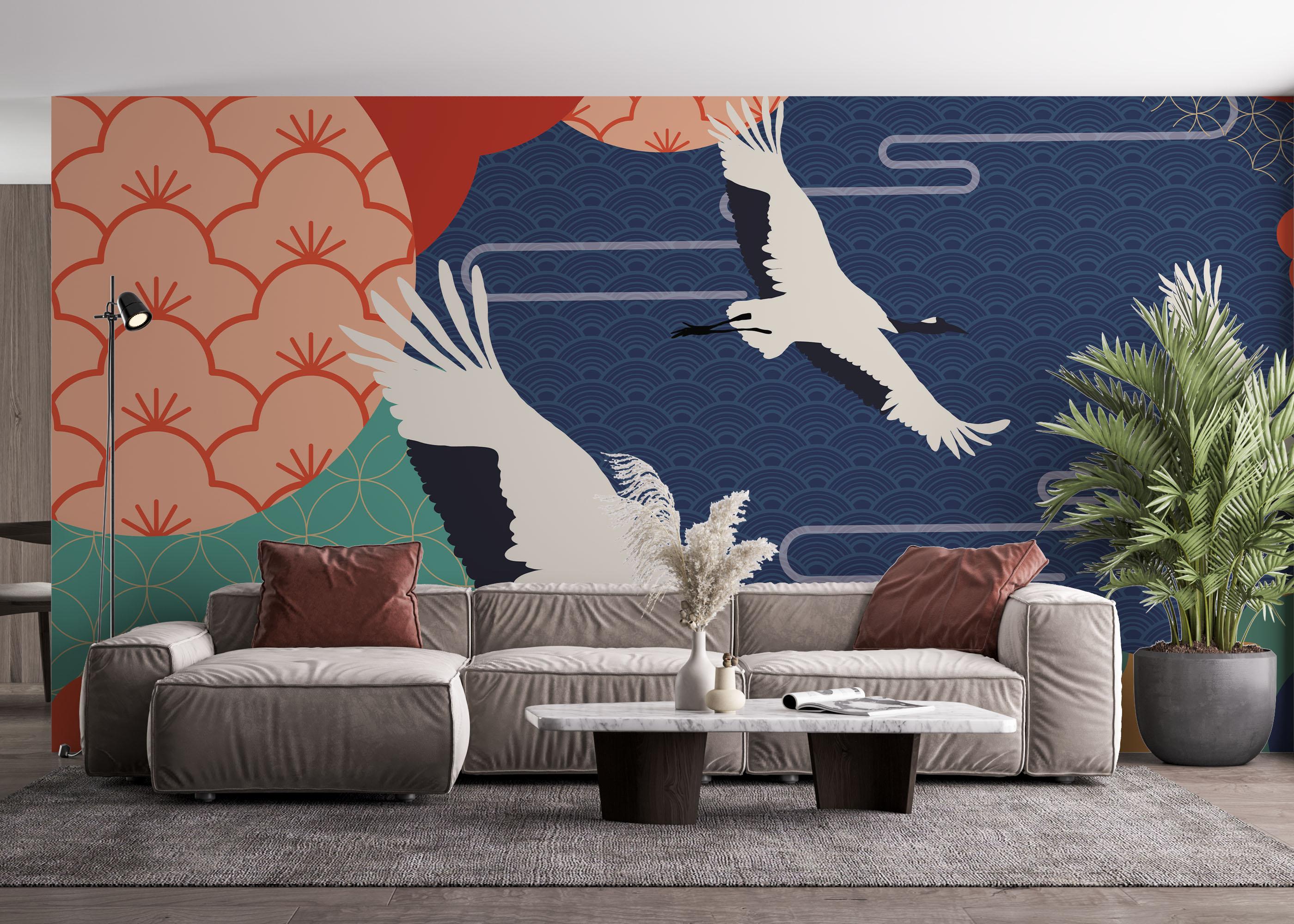 Fototapet Asiatic Oriental Background mockup 4