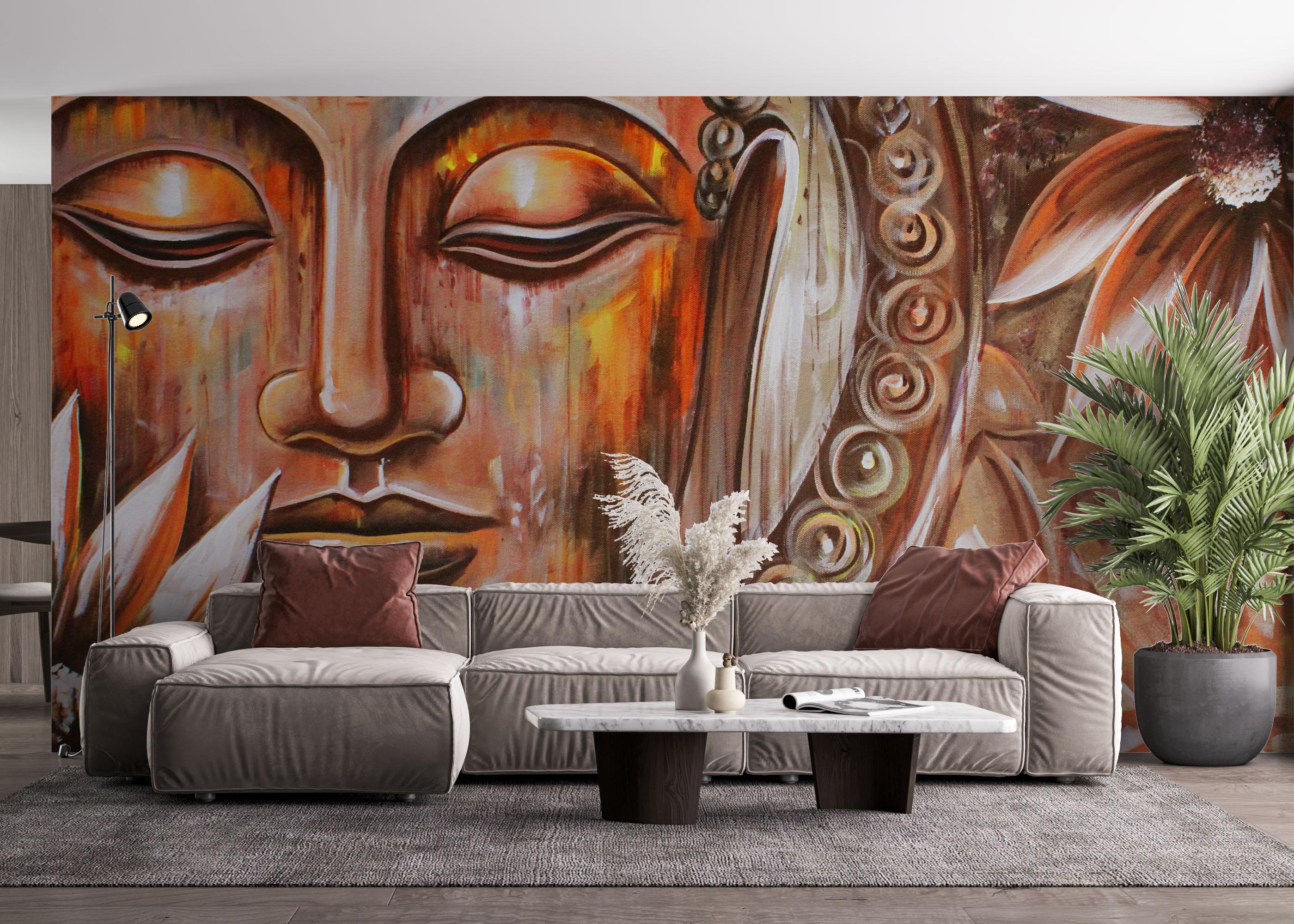 Fototapet Buddha Painting mockup 4