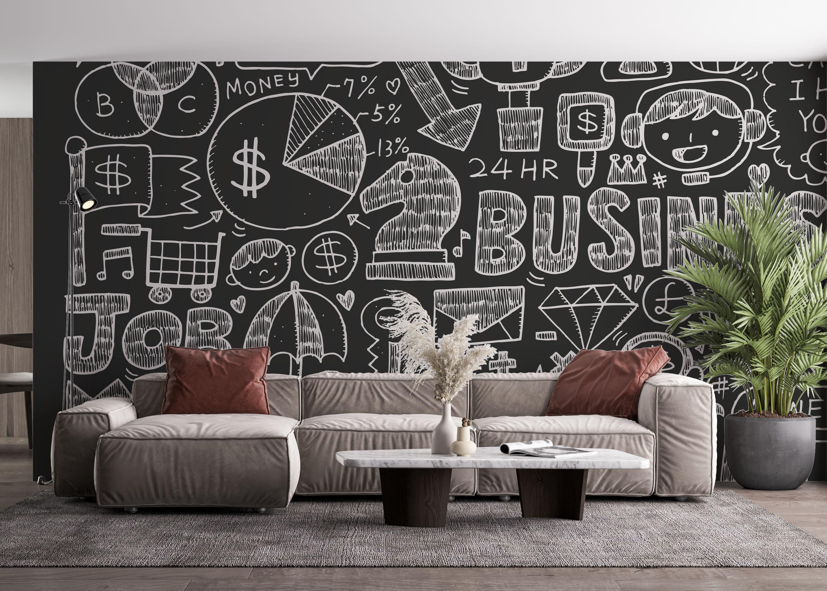 Fototapet Business Chalk Board mockup 4