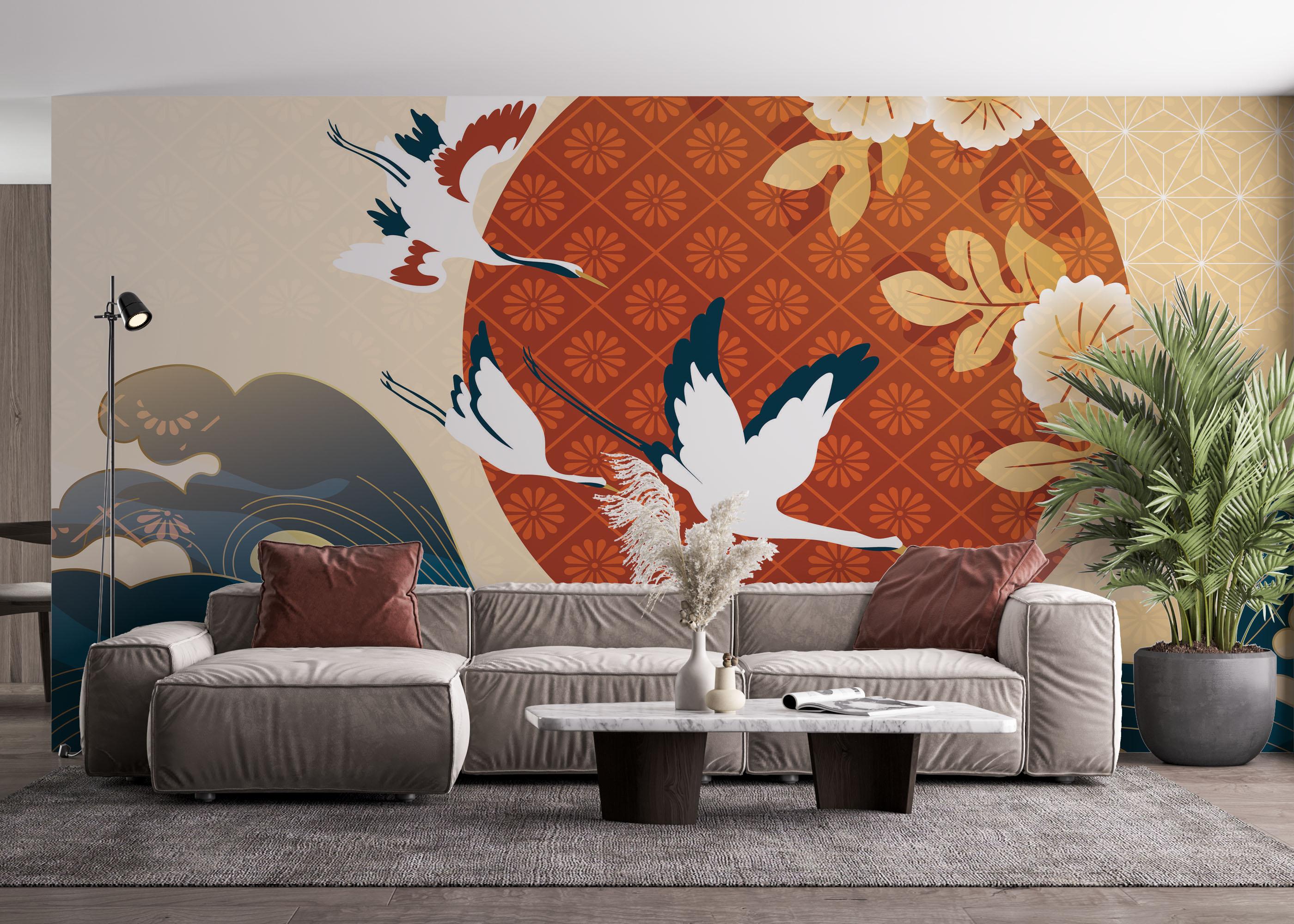 Fototapet Coplex Orental Drawing mockup 4