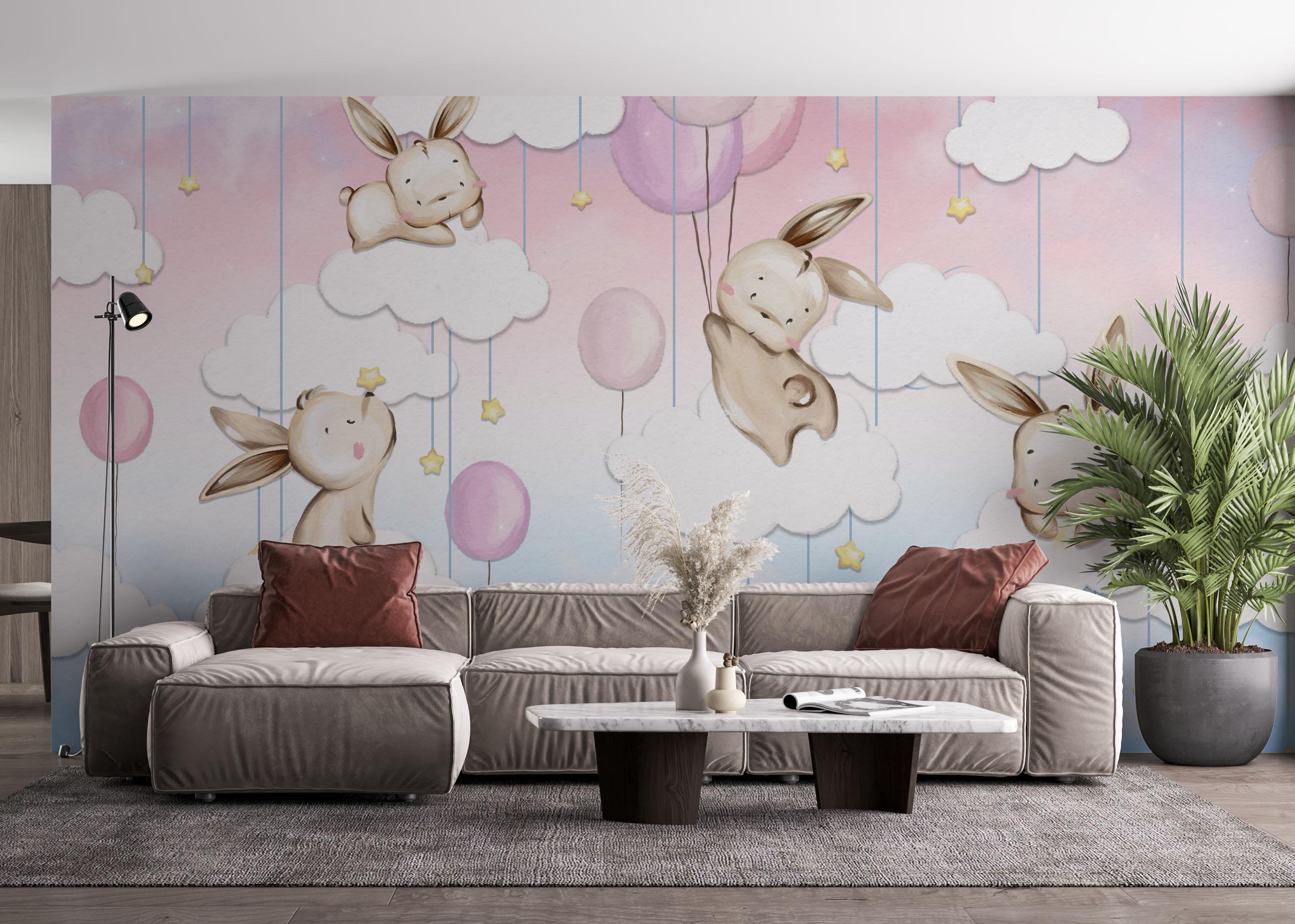 Fototapet Dreamy Bunny mockup 4
