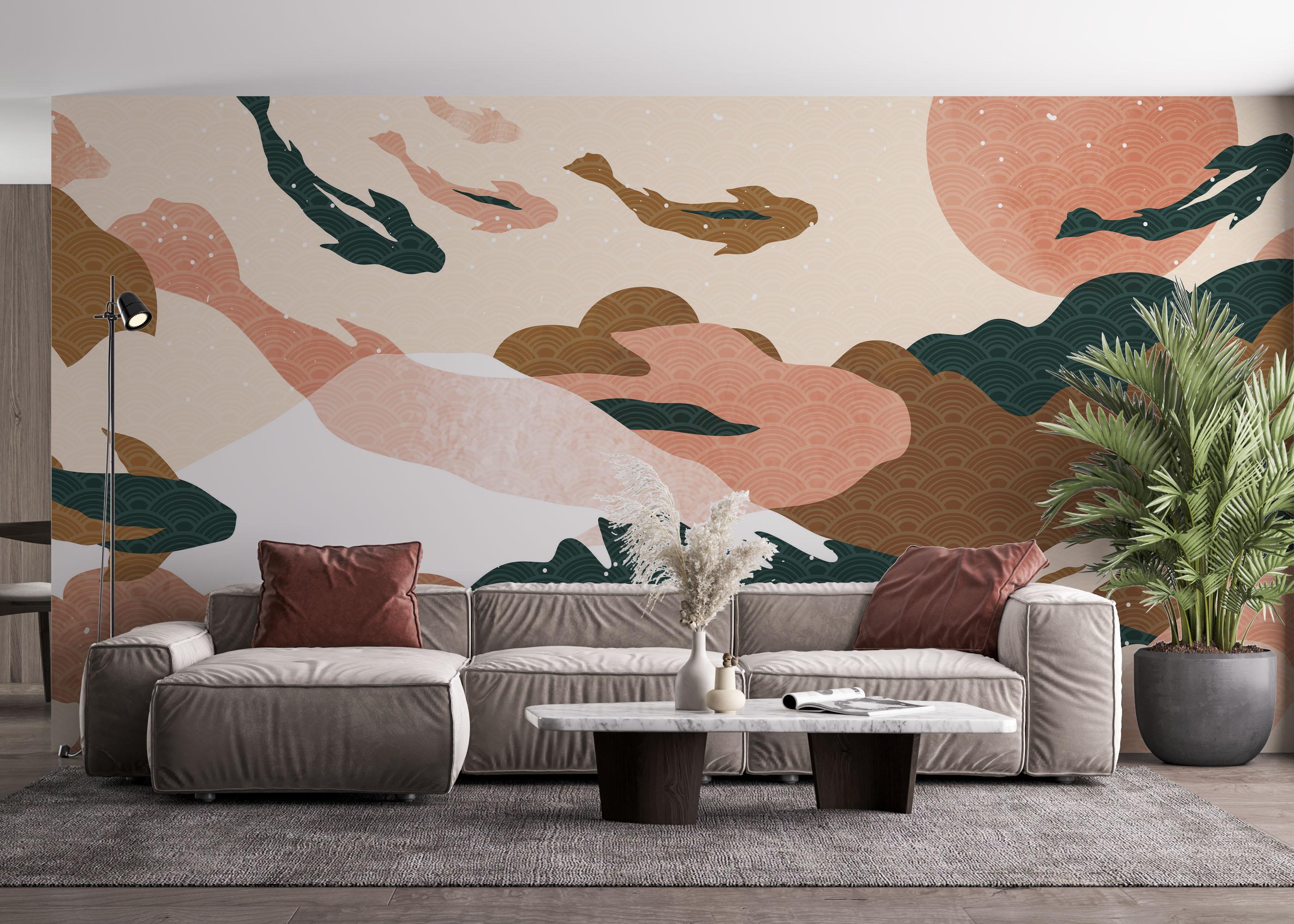 Fototapet Koi Fish Ocean mockup 4