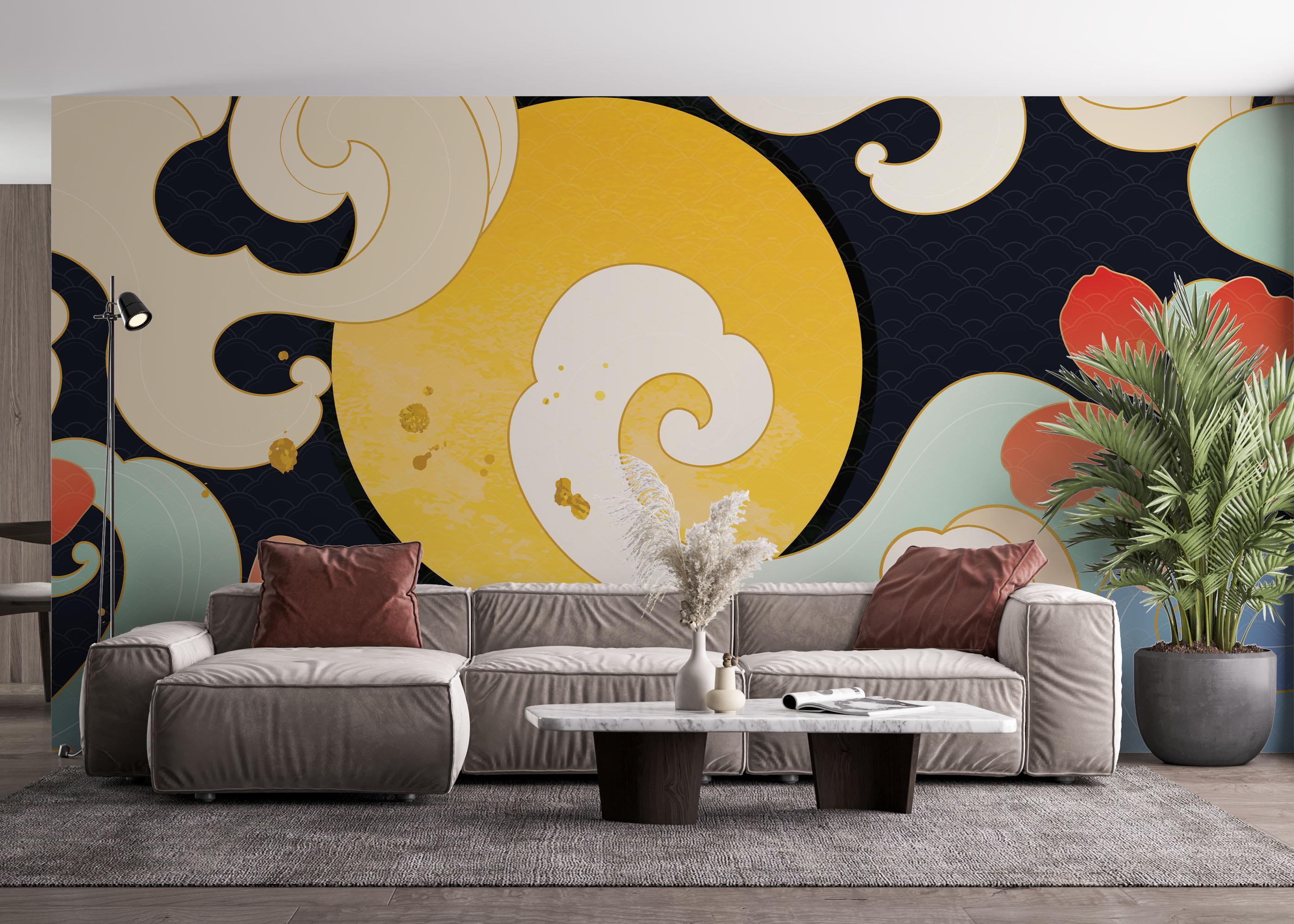 Fototapet Luxury Ocean Oriental mockup 4