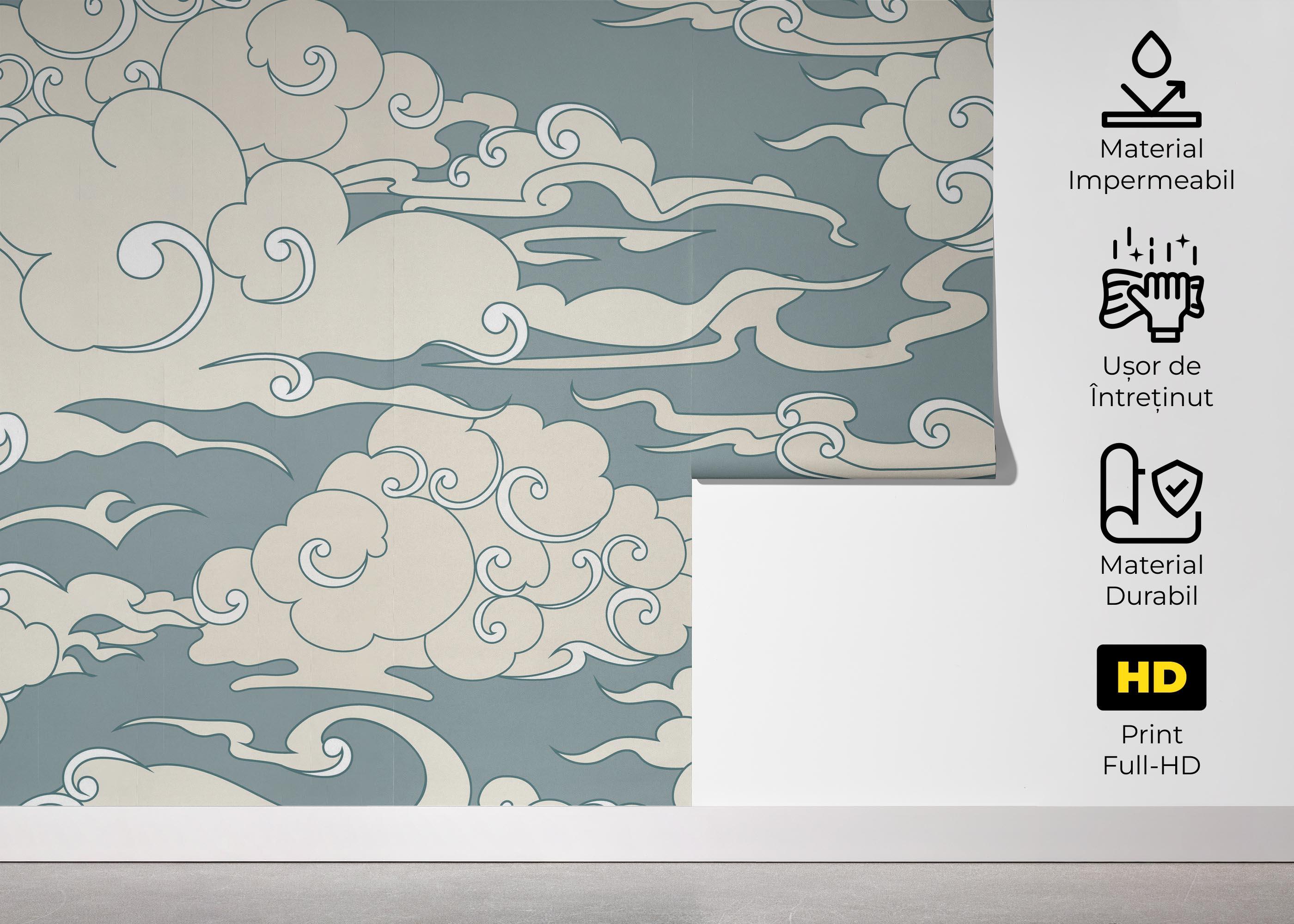 Fototapet Asiatic Clouds mockup 5