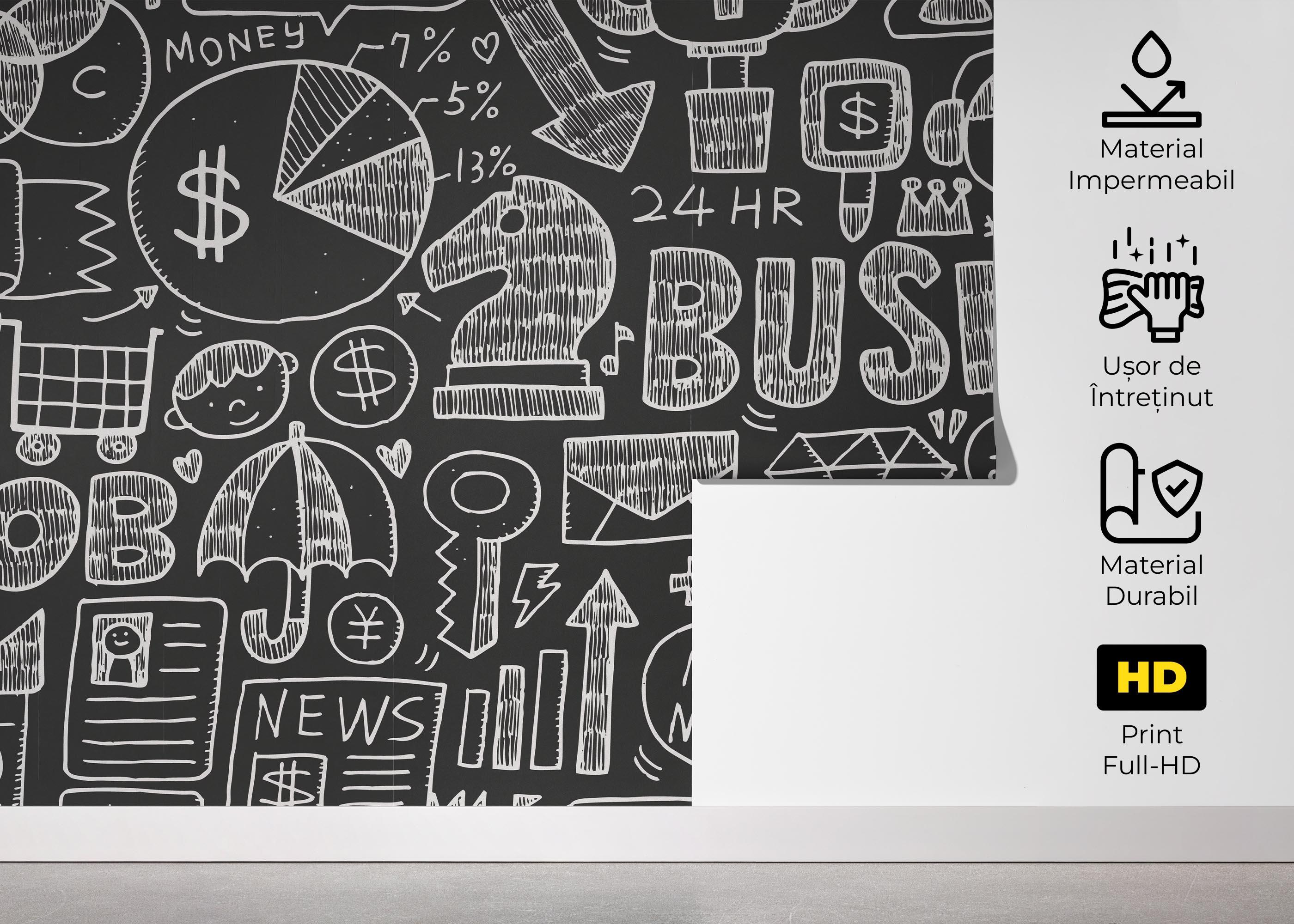 Fototapet Business Chalk Board mockup 5