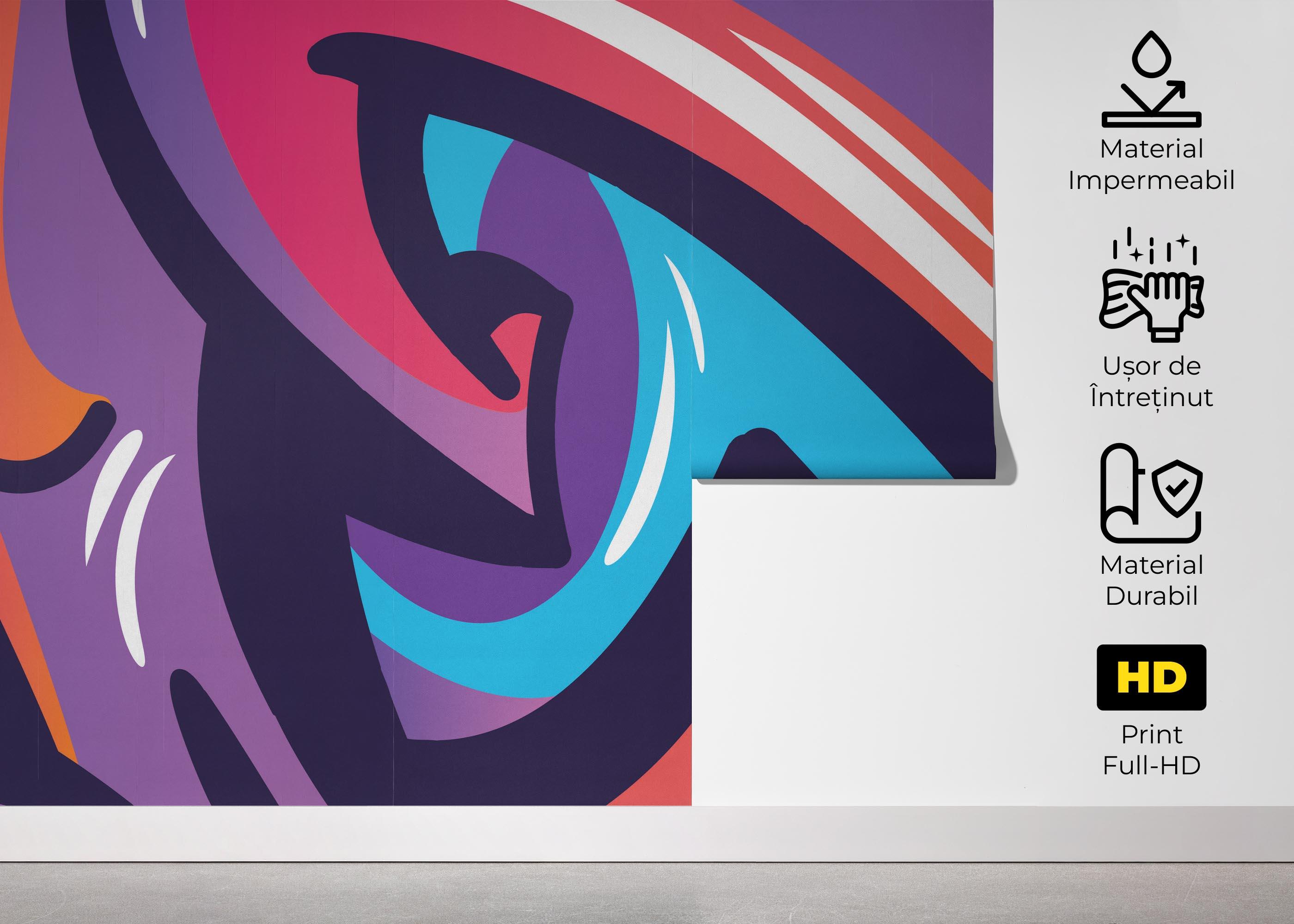 Fototapet Colorfull Graffiti mockup 5