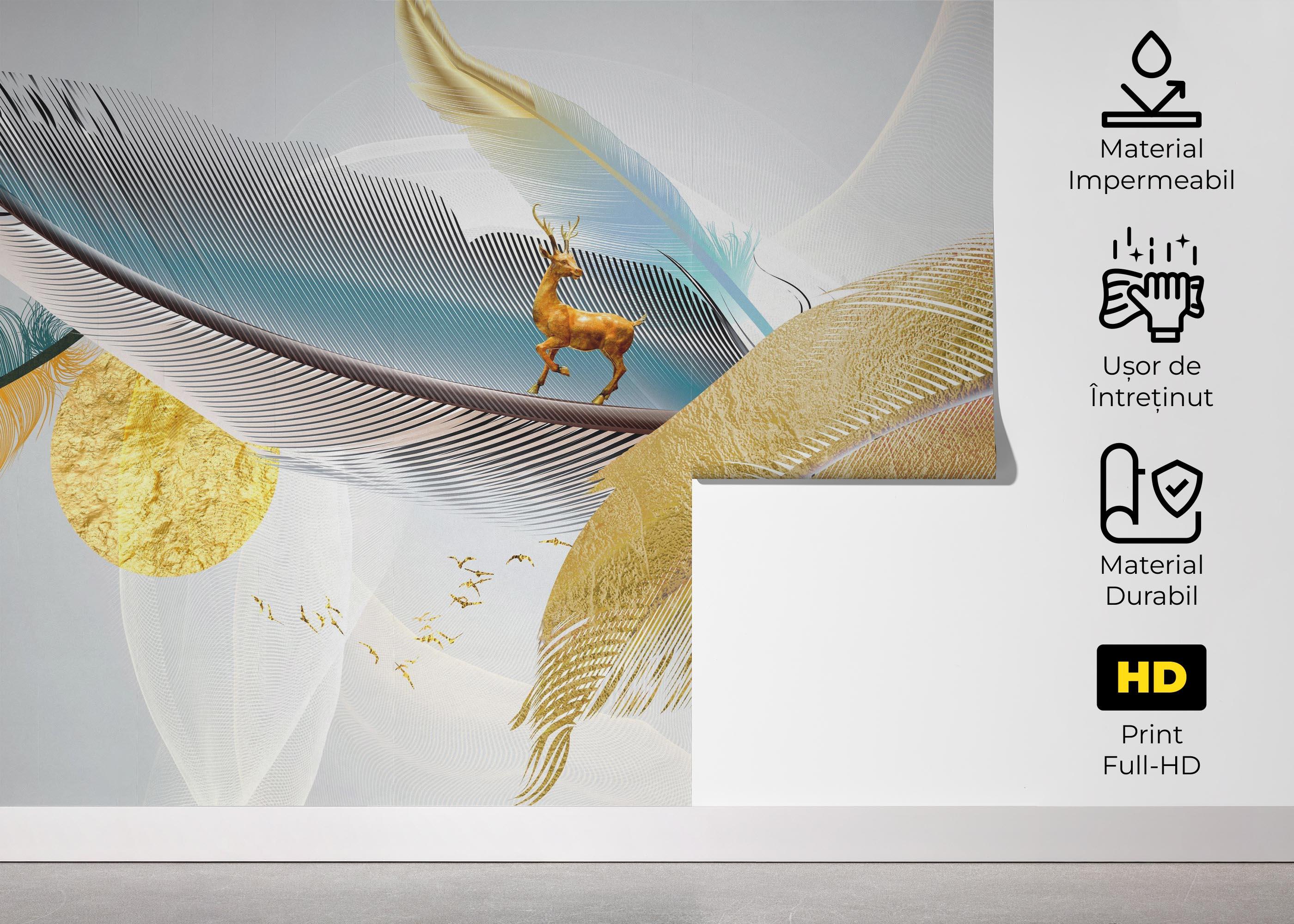 Fototapet Dreamy Feathers mockup 5