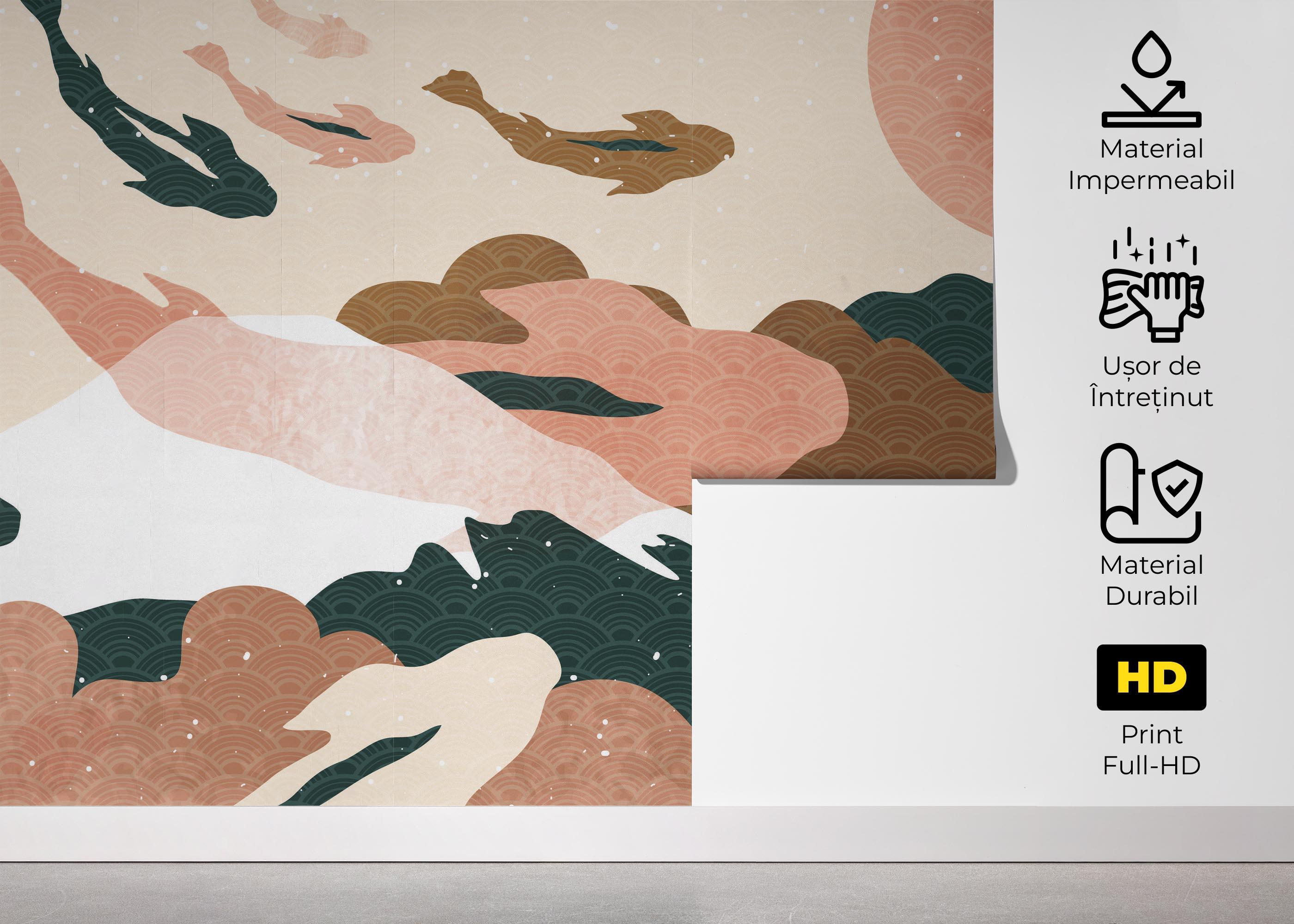 Fototapet Koi Fish Ocean mockup 5