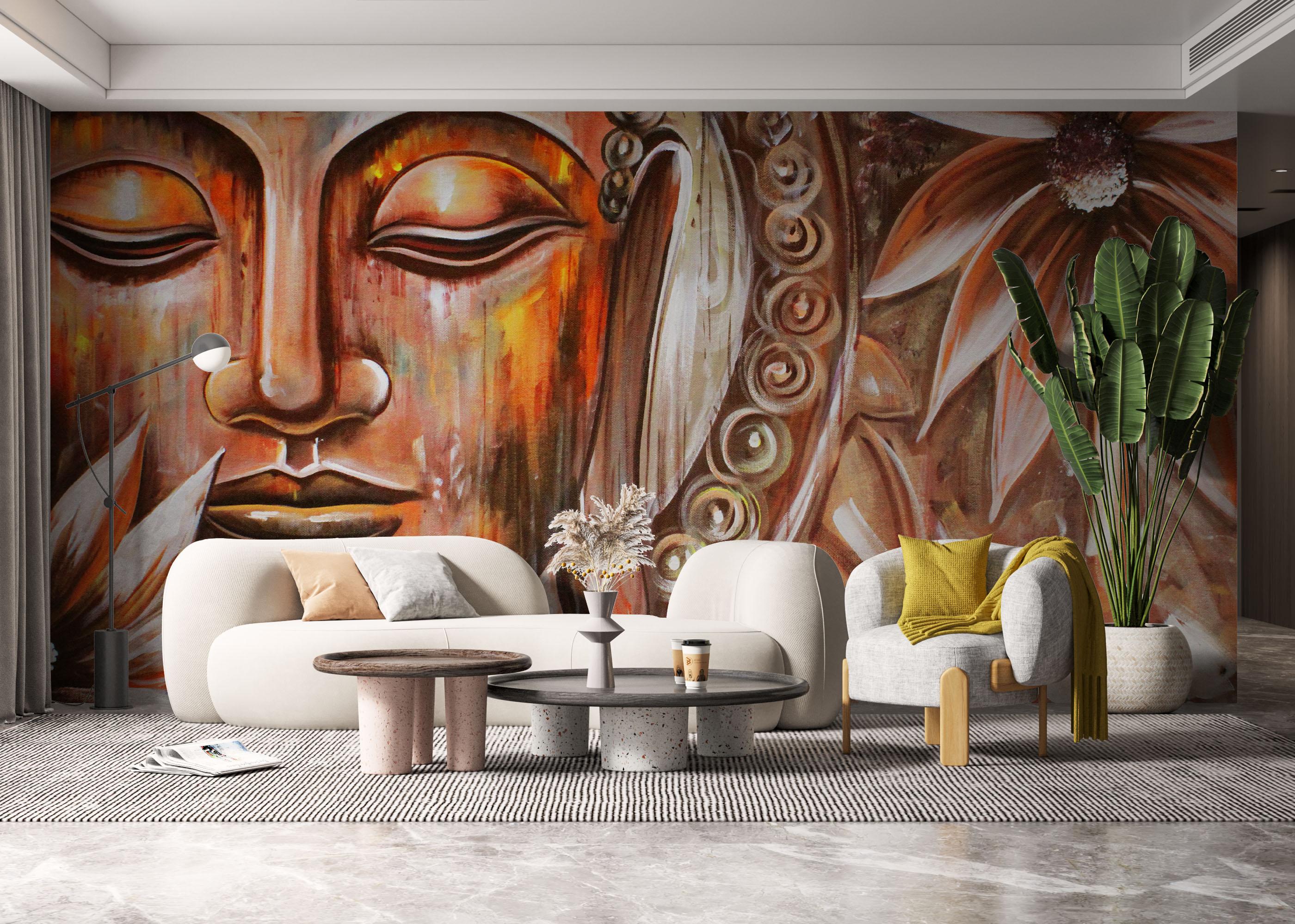 Fototapet Buddha Painting mockup 6