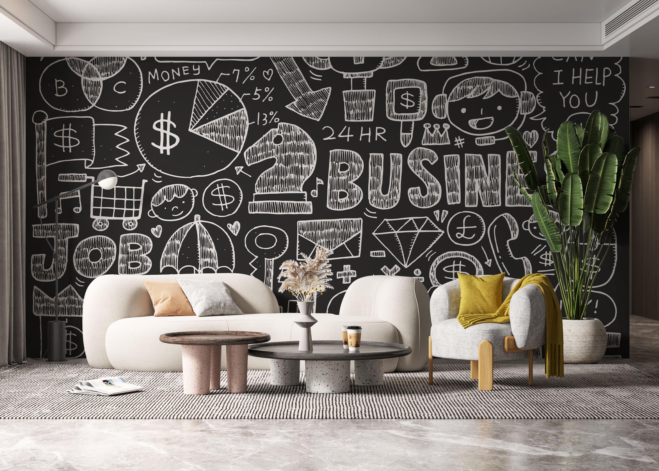 Fototapet Business Chalk Board mockup 6