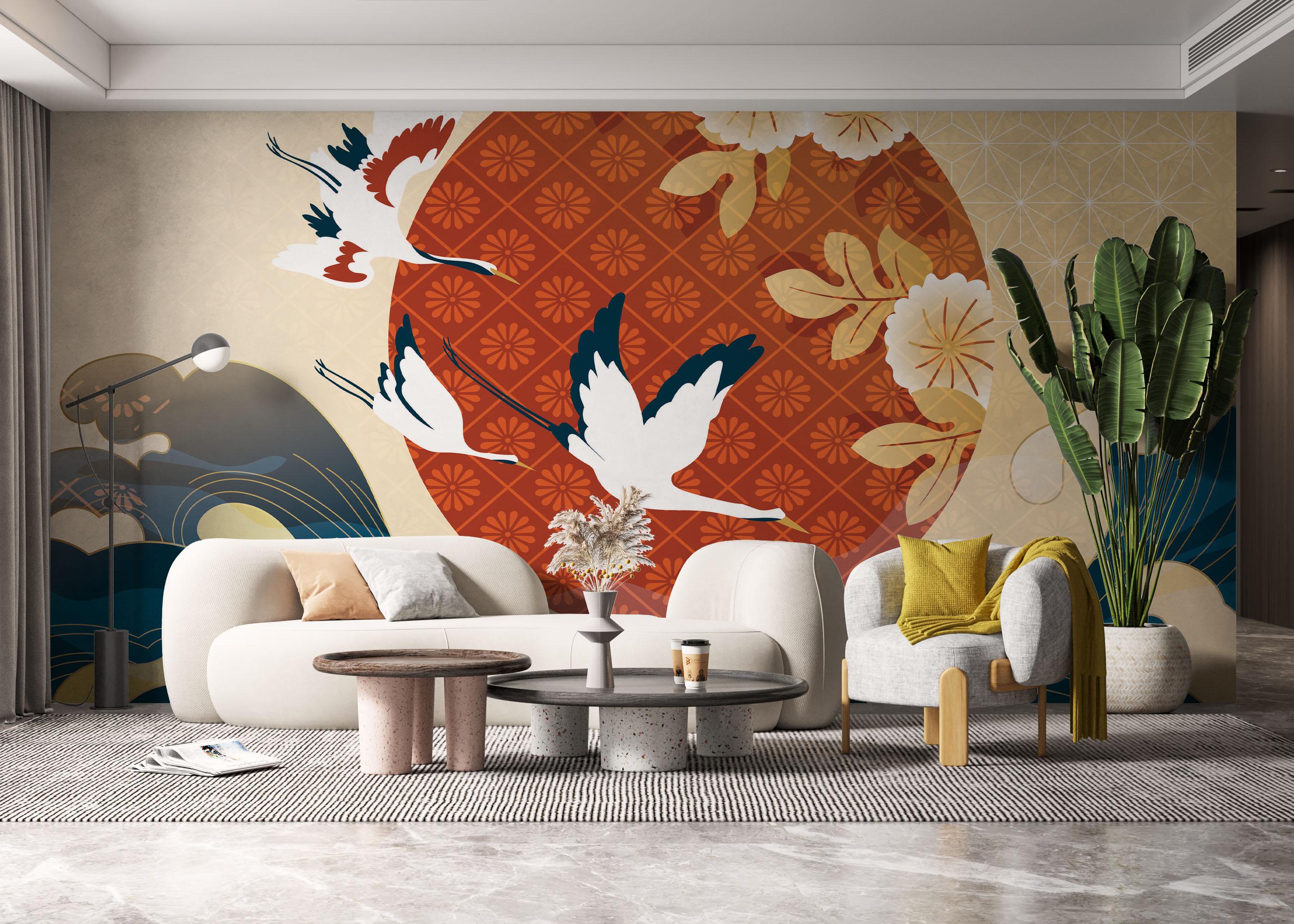 Fototapet Coplex Orental Drawing mockup 6