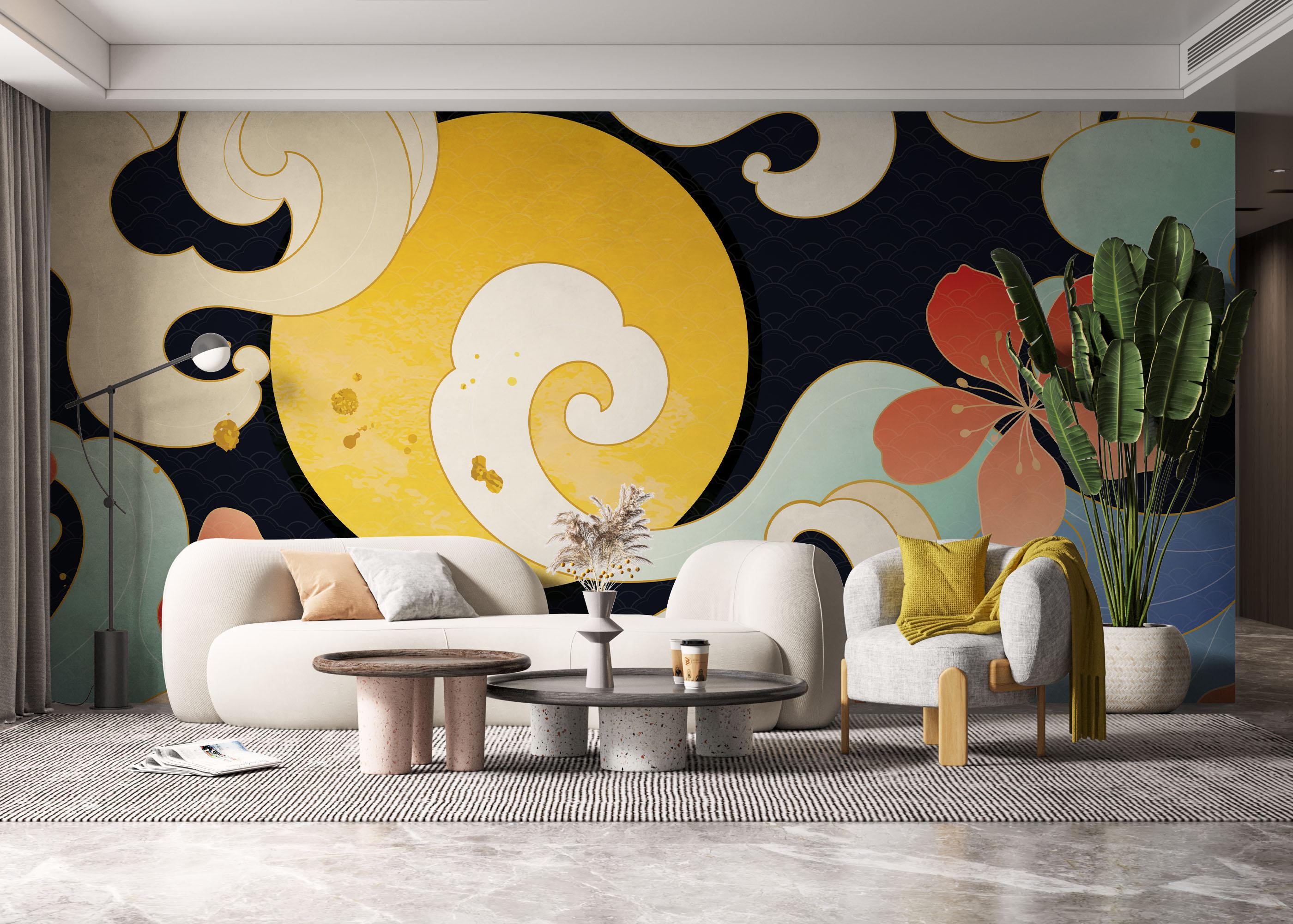 Fototapet Luxury Ocean Oriental mockup 6