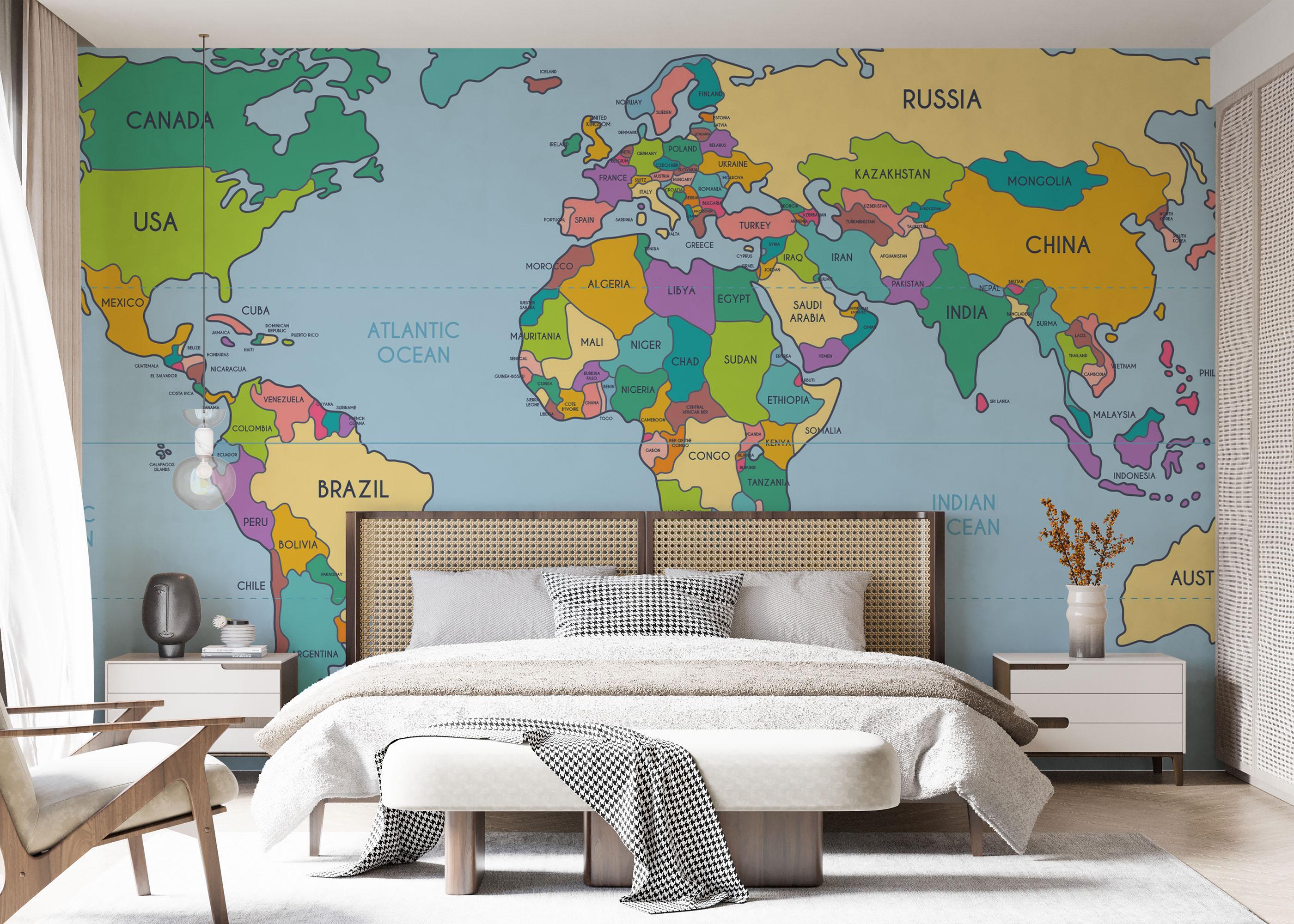 Fototapet Color Mix Map mockup 7