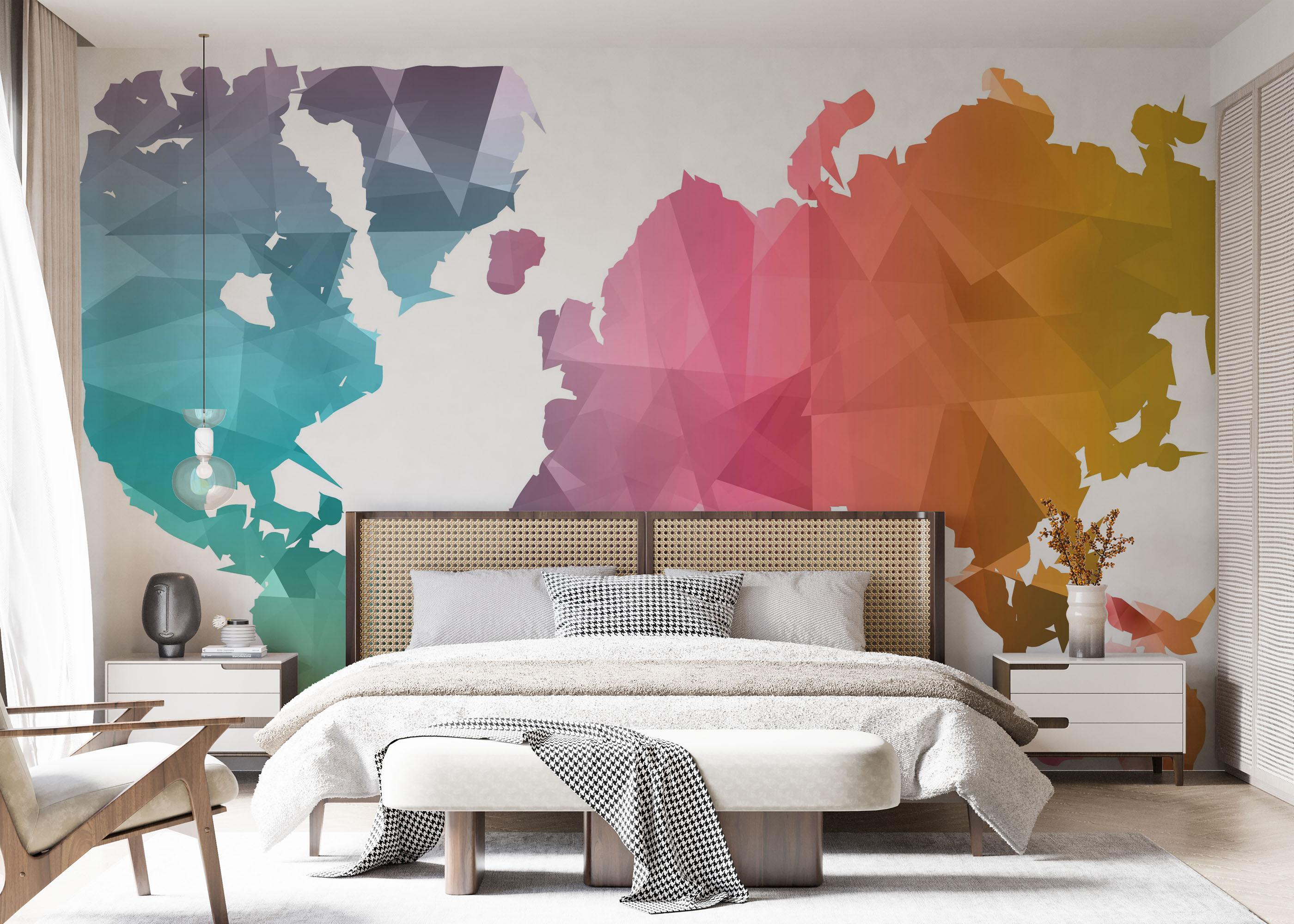 Fototapet Cool Color Map mockup 7