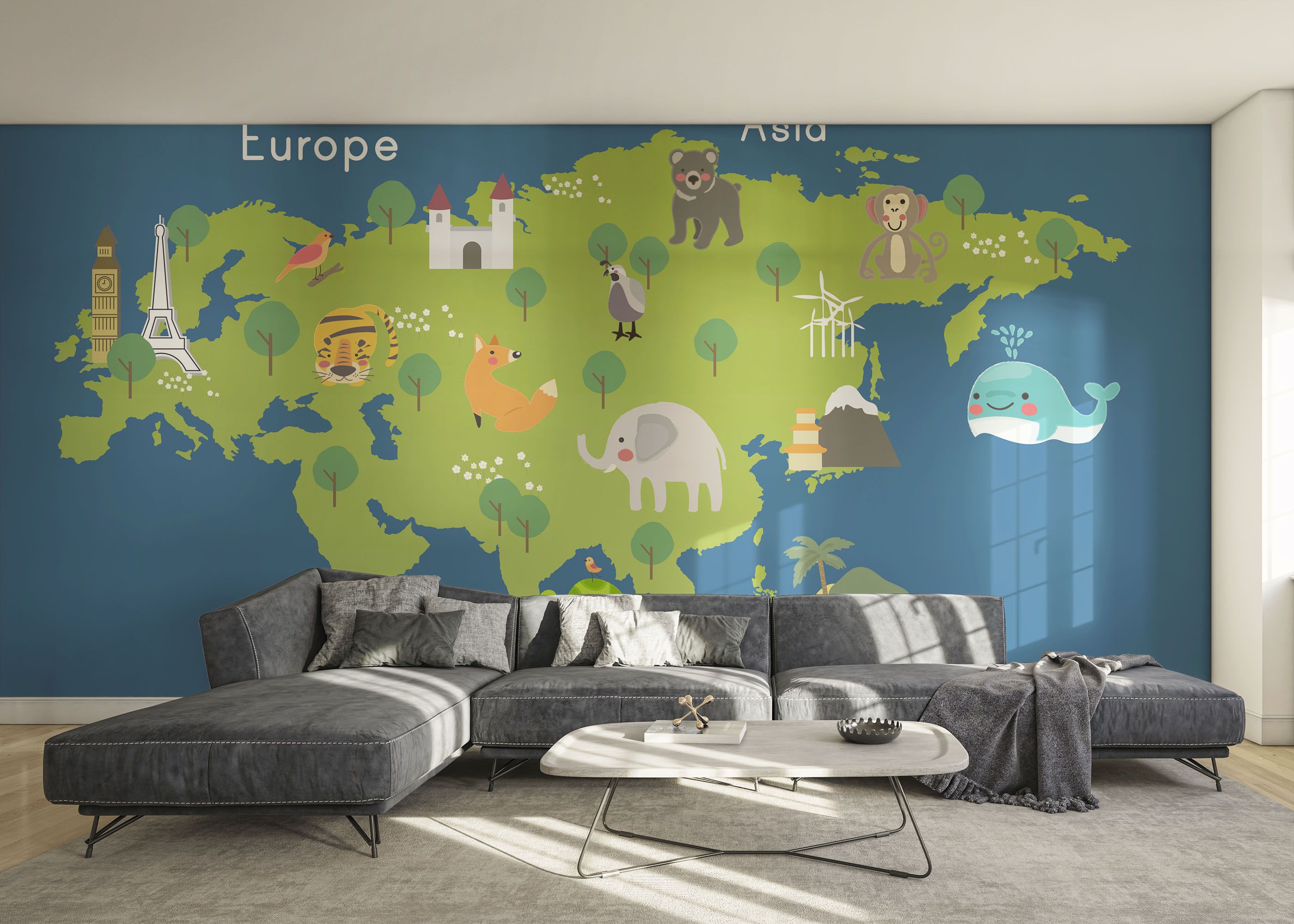 Asia Europe Map mockup 0