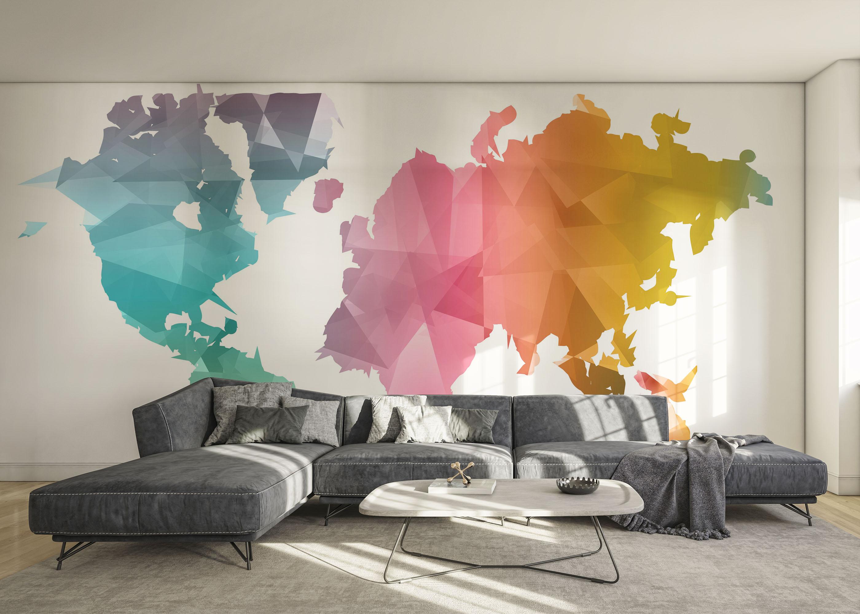 Fototapet Cool Color Map mockup 0