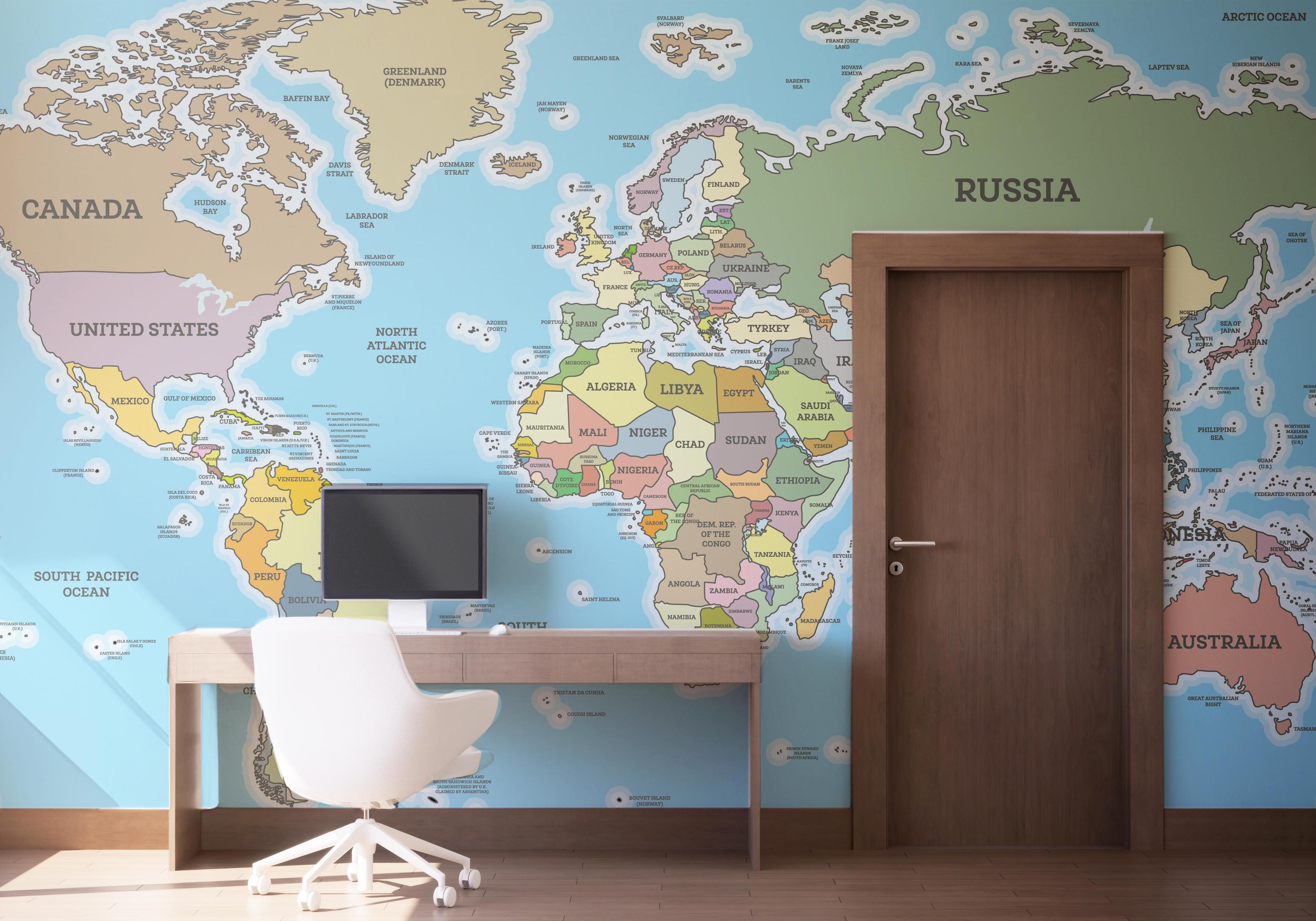 Fototapet Highly Detailed Map mockup 1